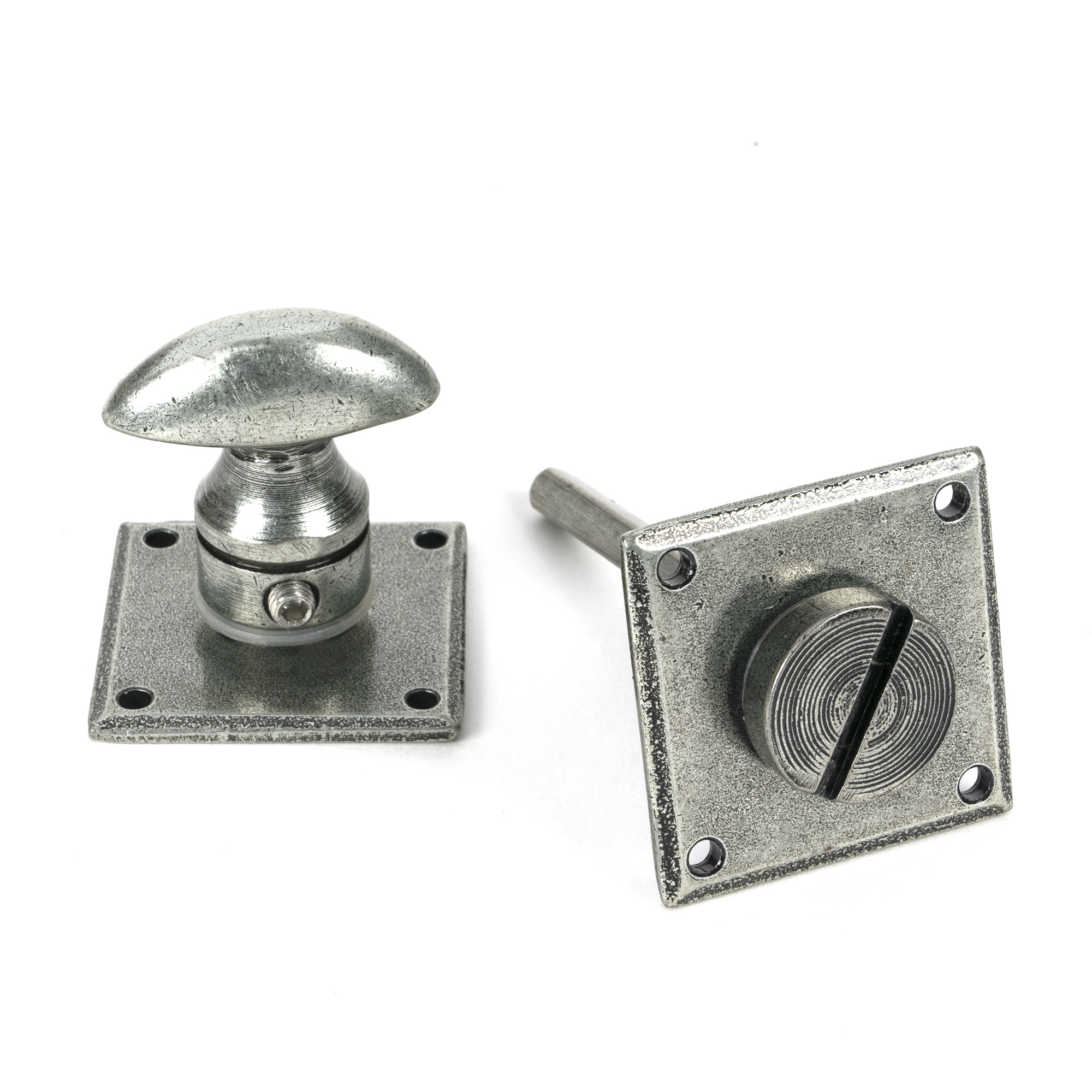 Pewter Diamond Bathroom Thumbturn