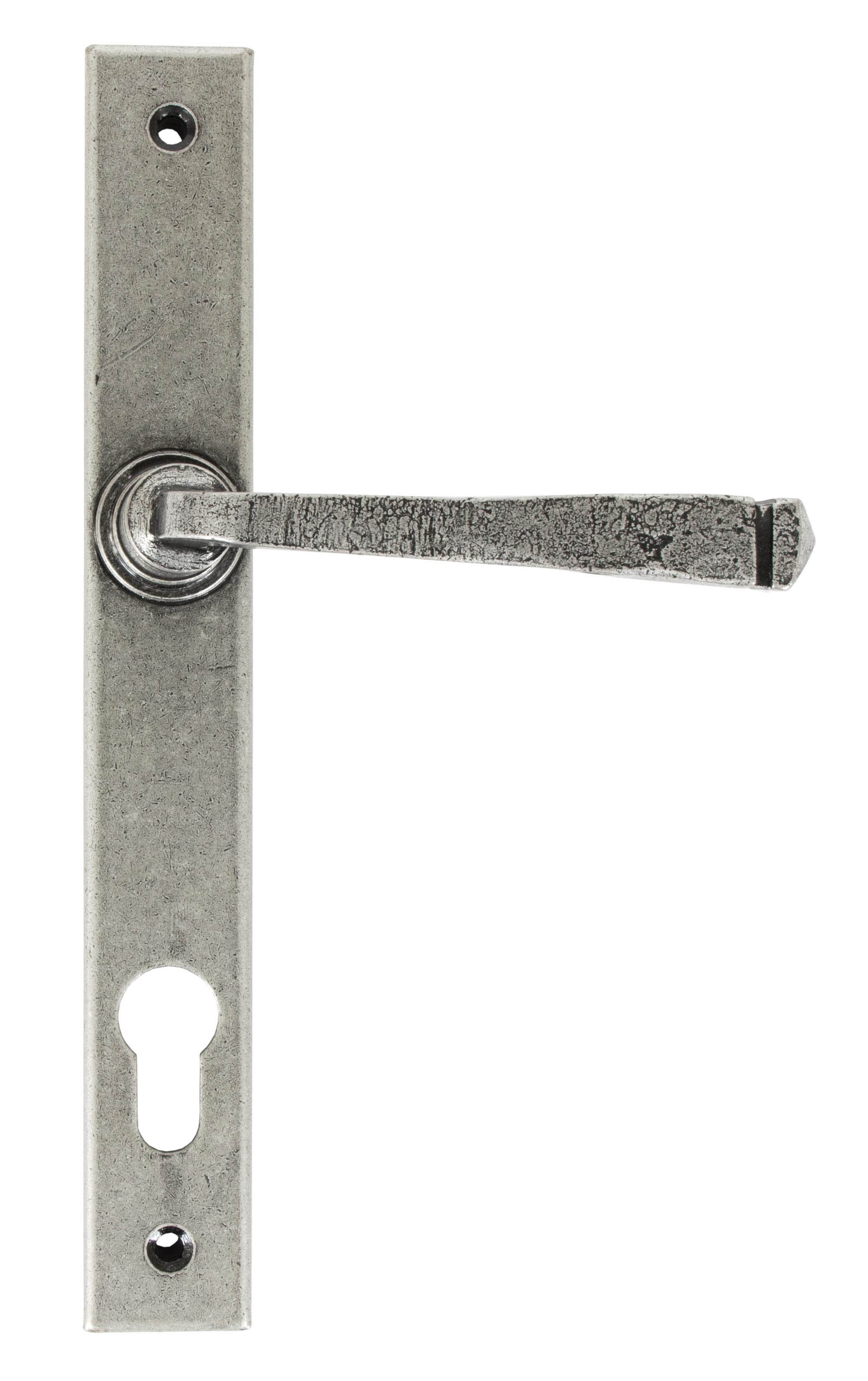 Pewter Avon Slimline Lever Espag. Lock Set