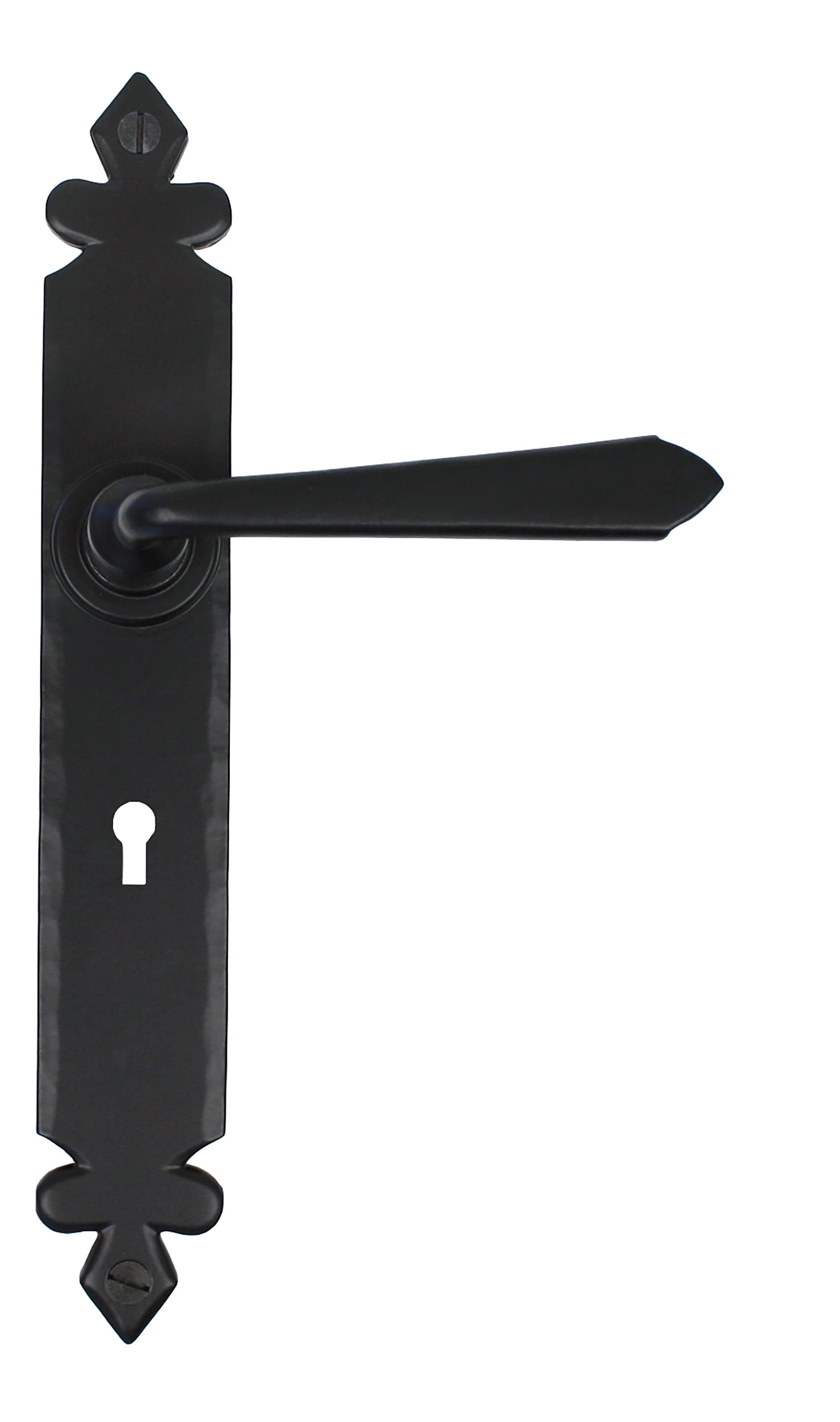 Black Cromwell Lever Lock Set