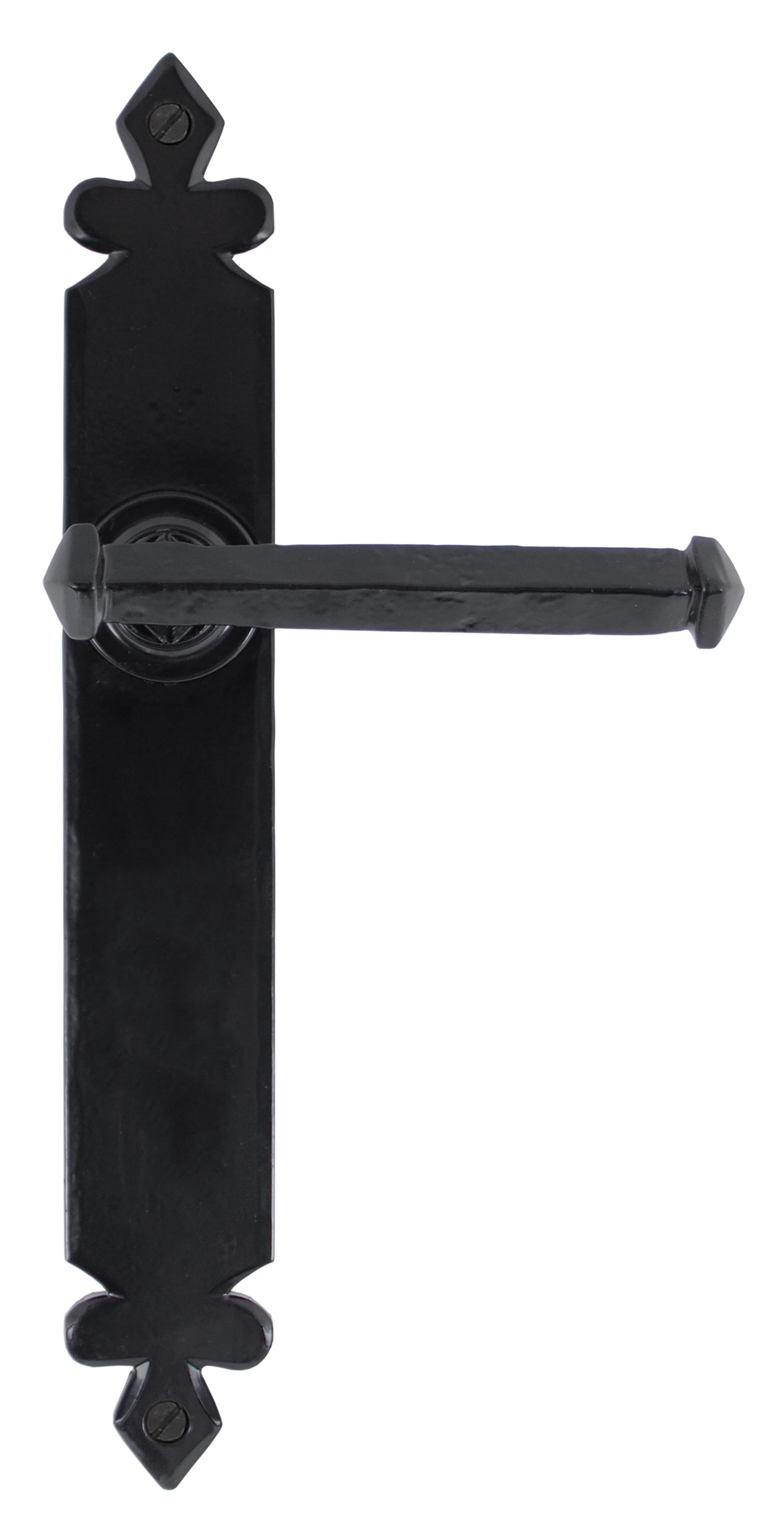 Black Tudor Lever Latch Set