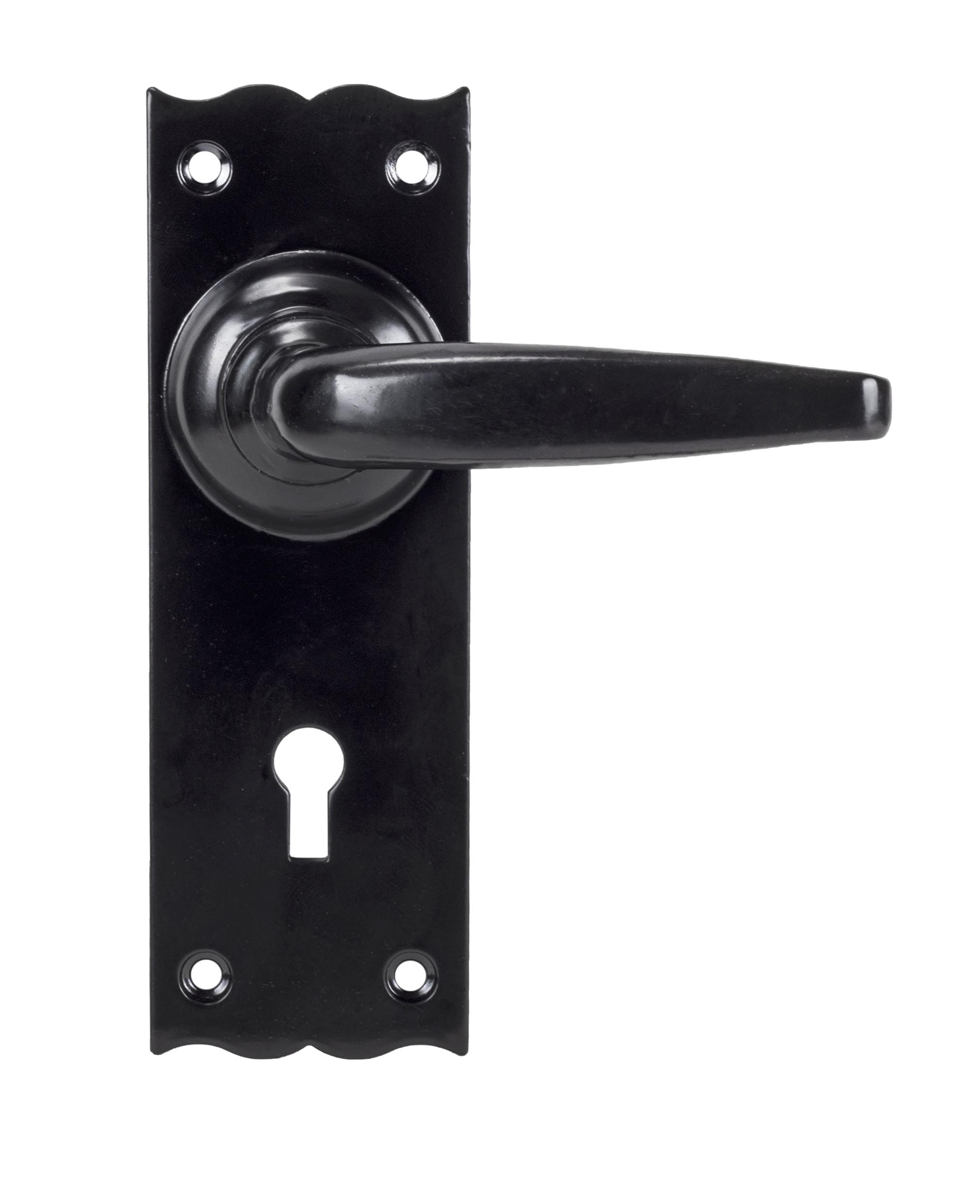 Black Oak Lever Lock Set