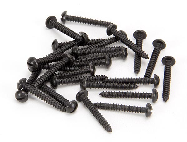 Black 6 x 1" Round Head Screws (25)