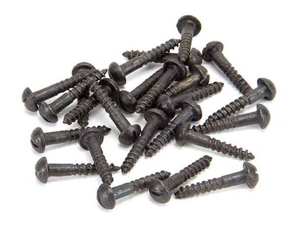 Beeswax 8x1" Round Head Screws (25)