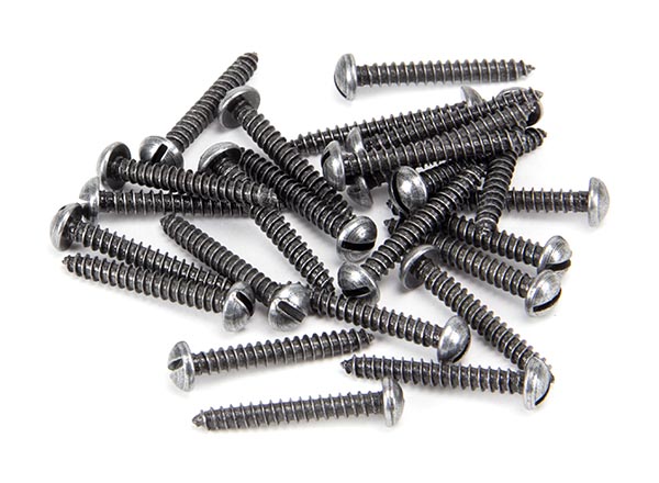 Pewter 6 x 1" Round Head Screws (25)