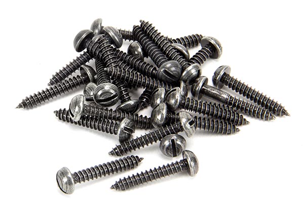 Pewter 8 x 1" Round Head Screws (25)