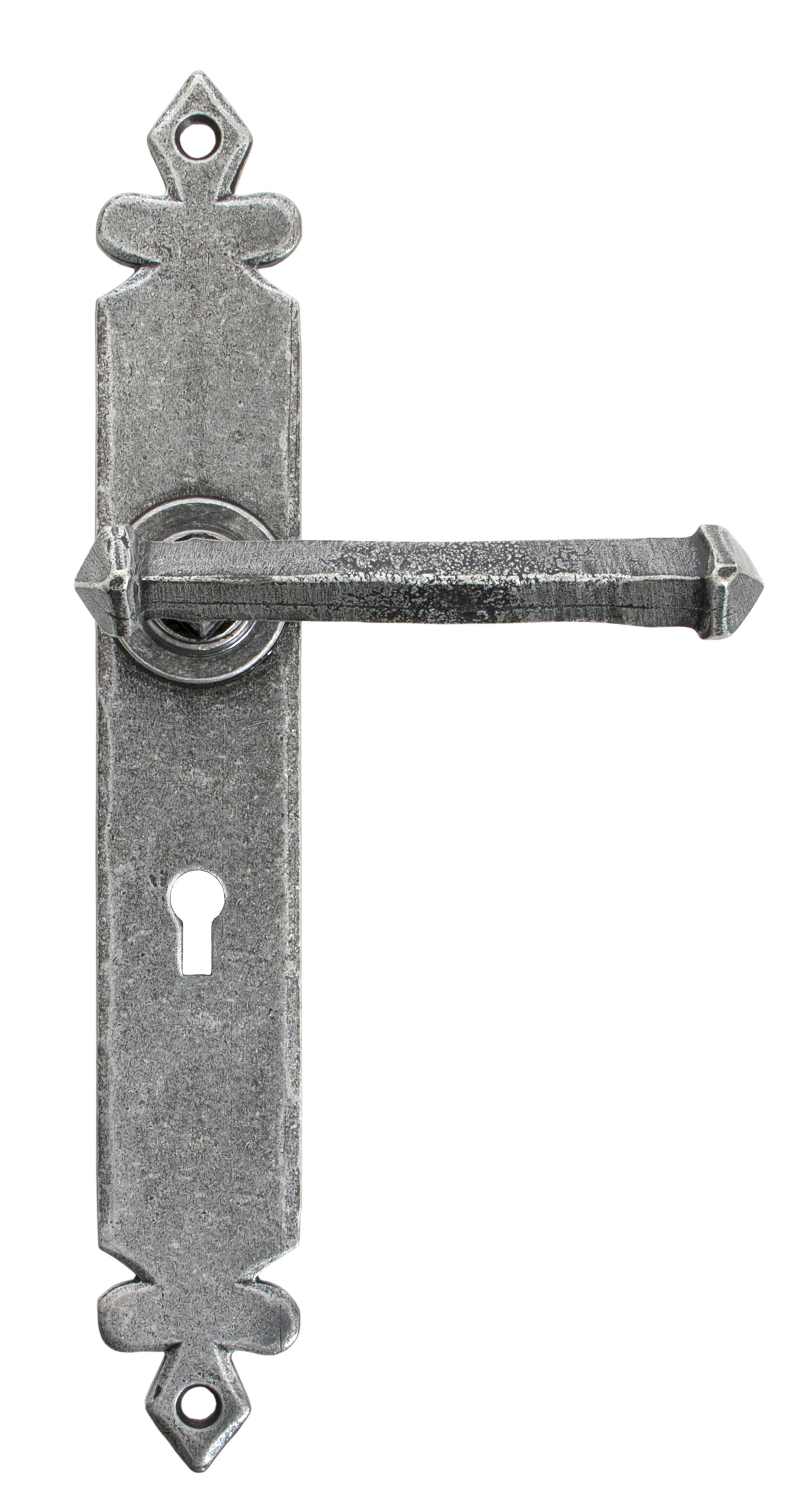 Pewter Tudor Lever Lock Set