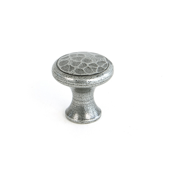 Pewter Hammered Cabinet Knob - Small