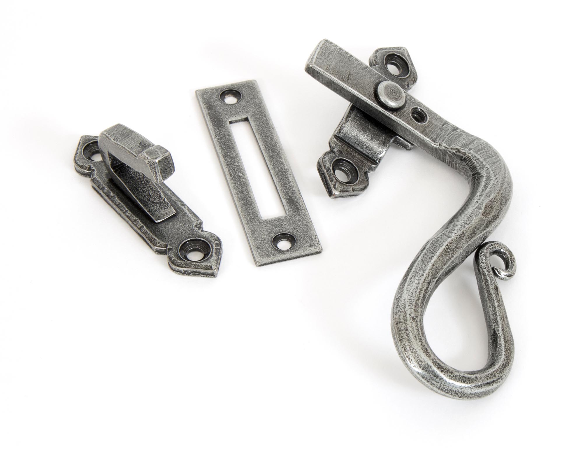 Pewter Locking Shepherd's Crook Fastener - RH