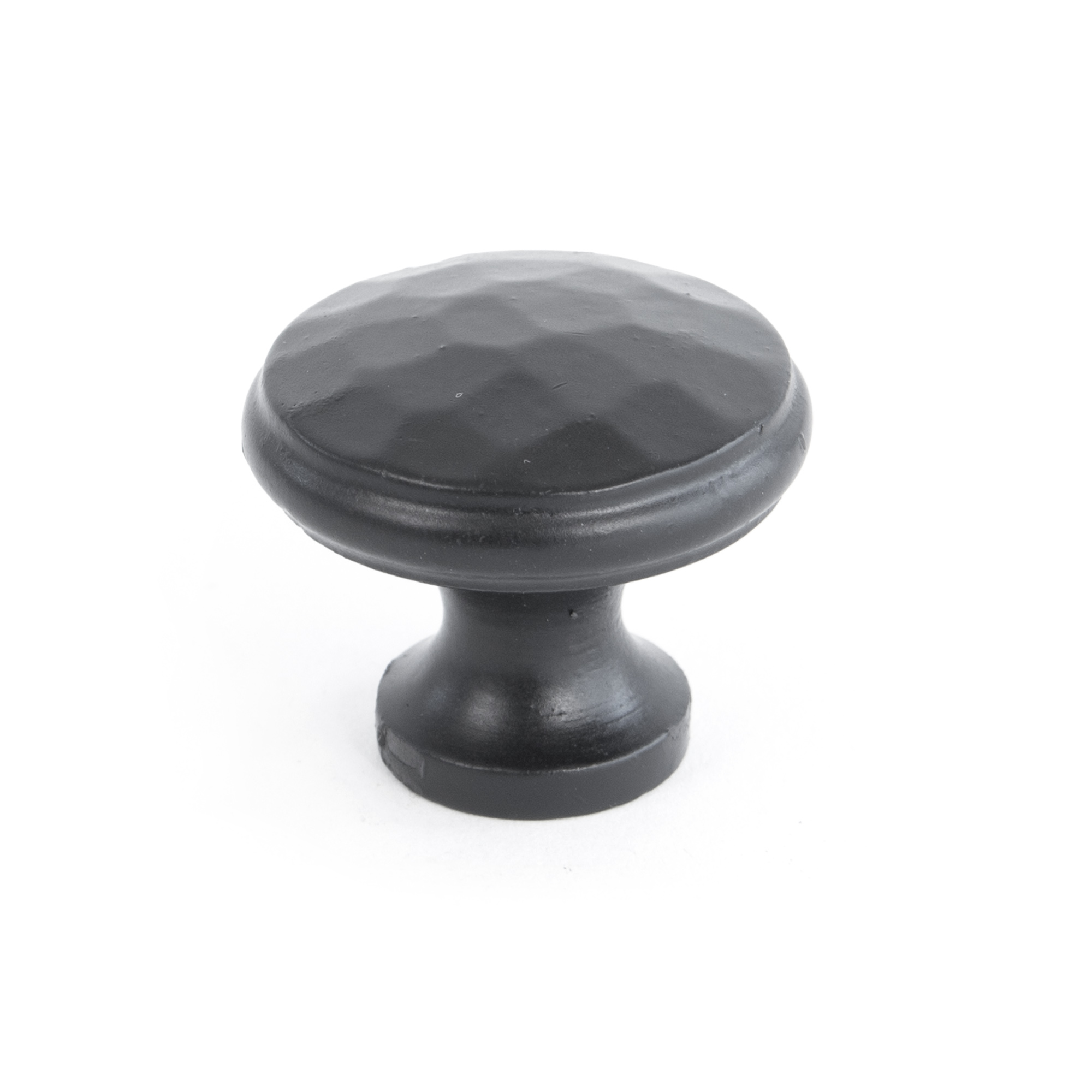 Black Hammered Cabinet Knob - Medium