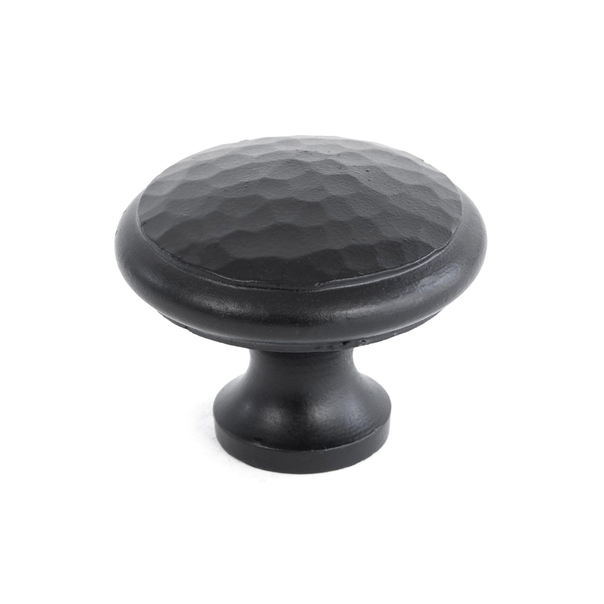 Black Hammered Cabinet Knob - Large
