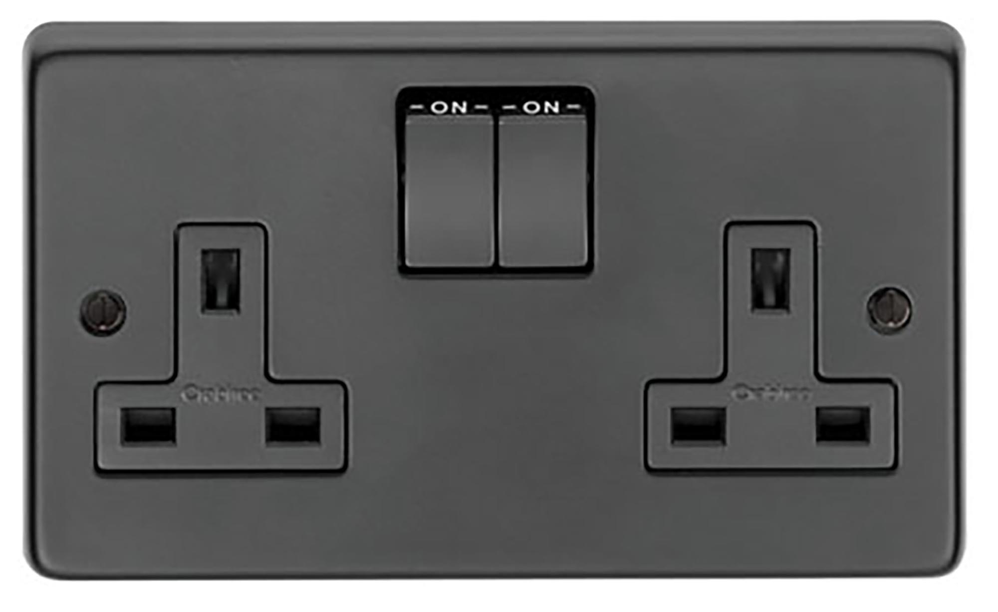 MB Double 13 Amp Switched Socket
