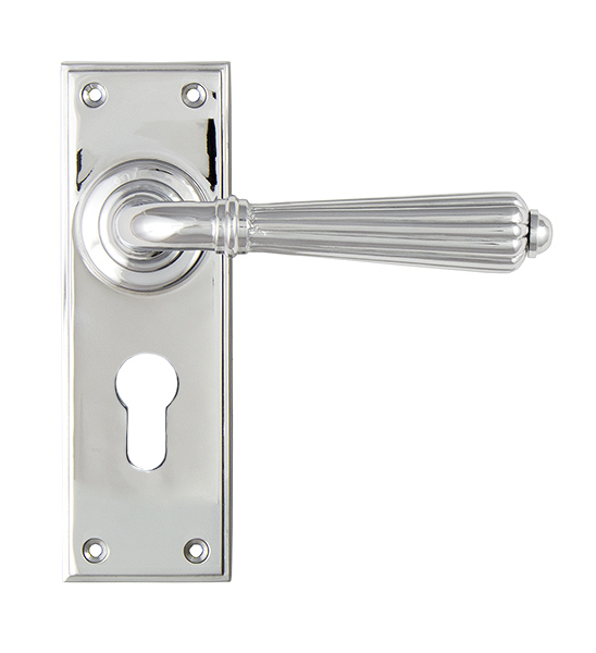 Polished Chrome Hinton Lever Euro Lock Set
