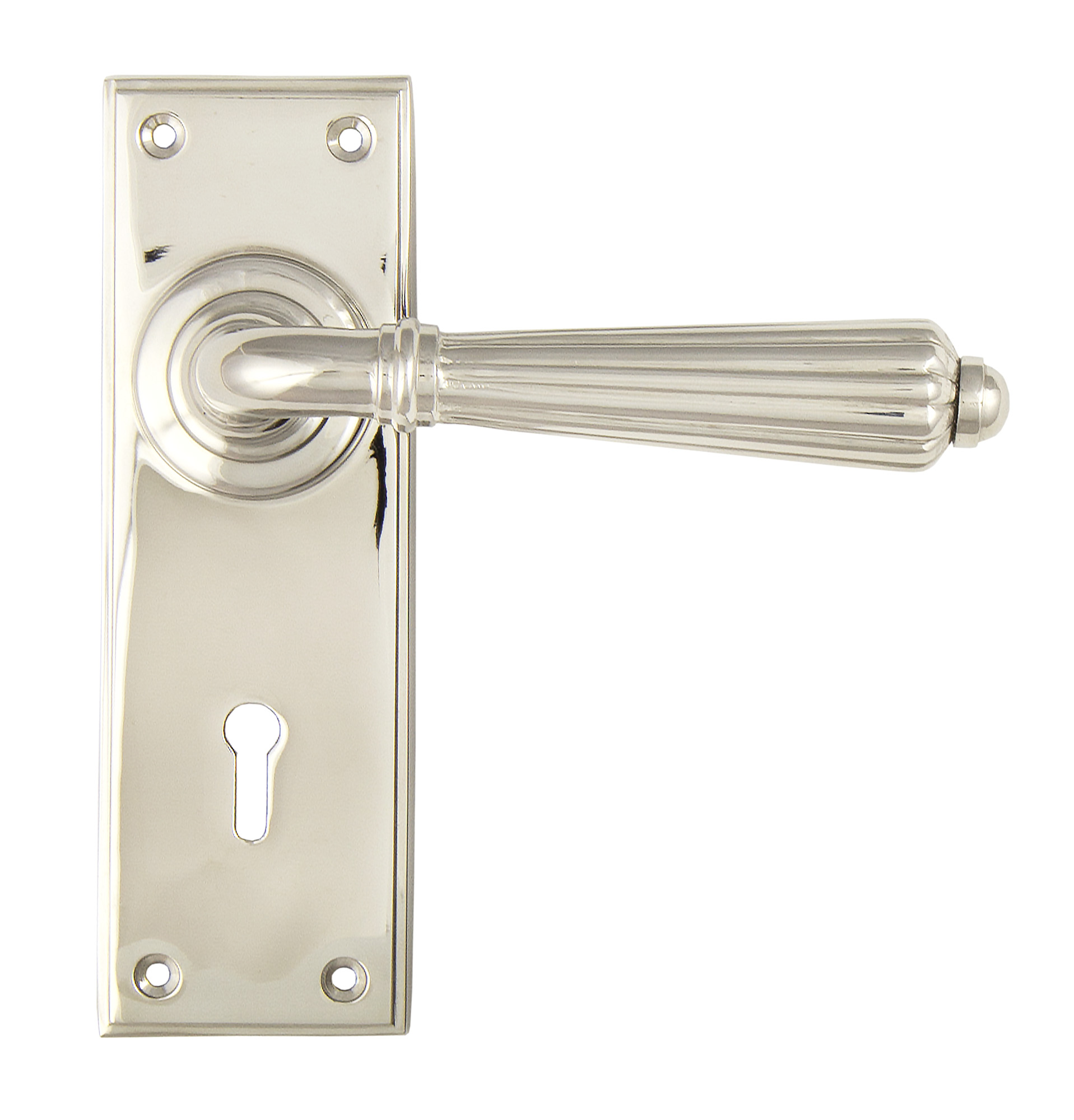 Polished Nickel Hinton Lever Lock Set