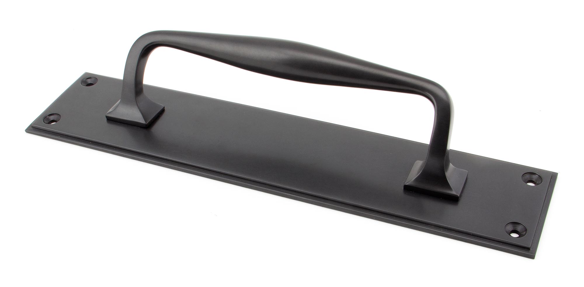 Aged Bronze 300mm Art Deco Pull Handle on Backplate