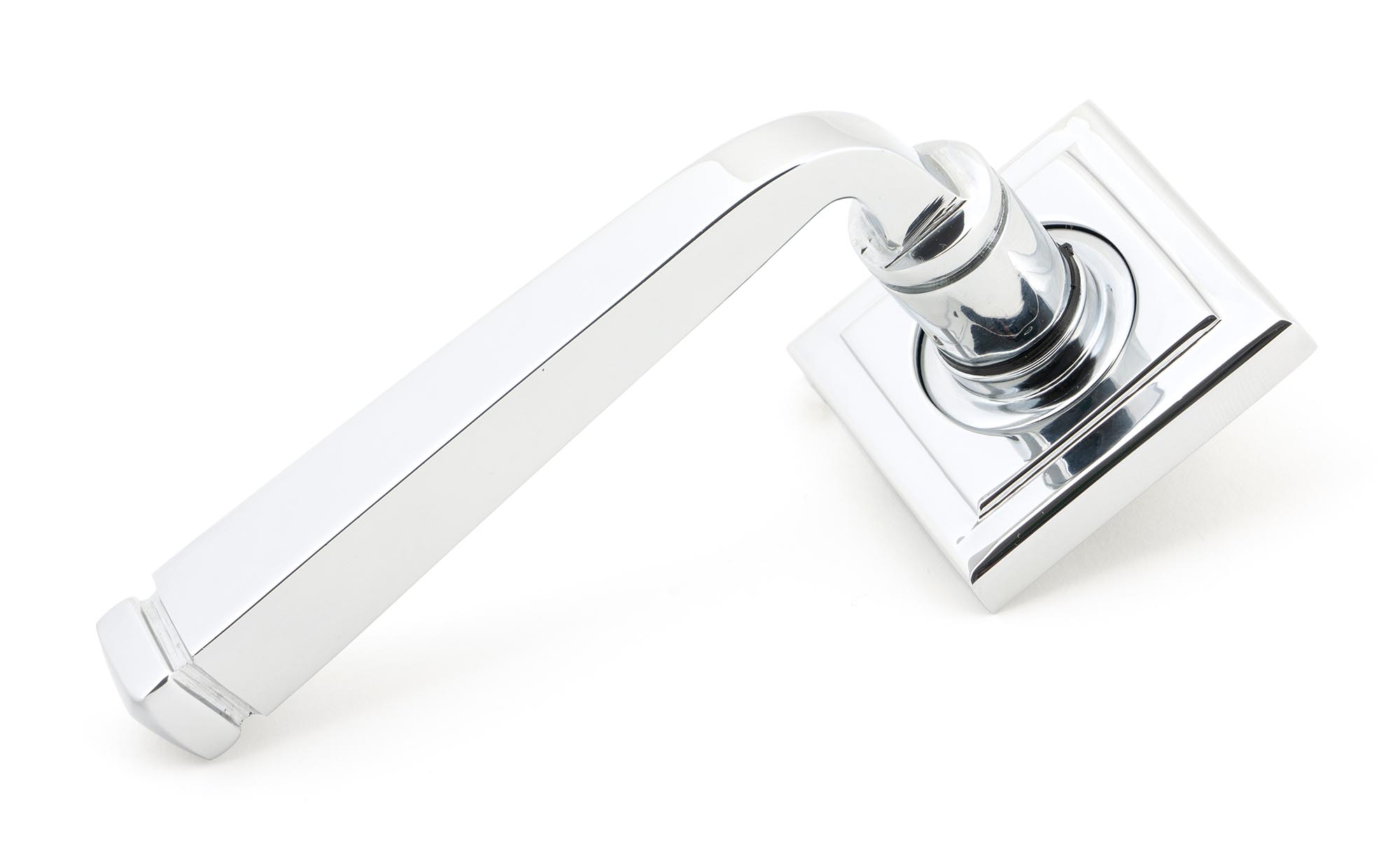 Polished Chrome Avon Round Lever on Rose Set (Square)