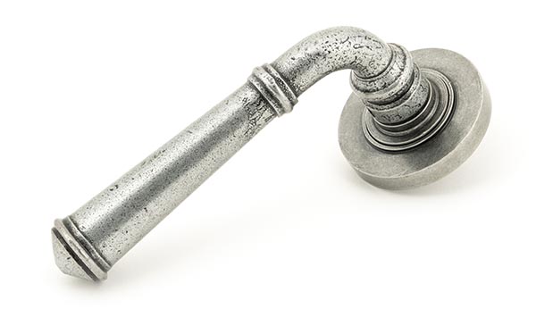 Pewter Regency Lever on Rose Set (Plain)
