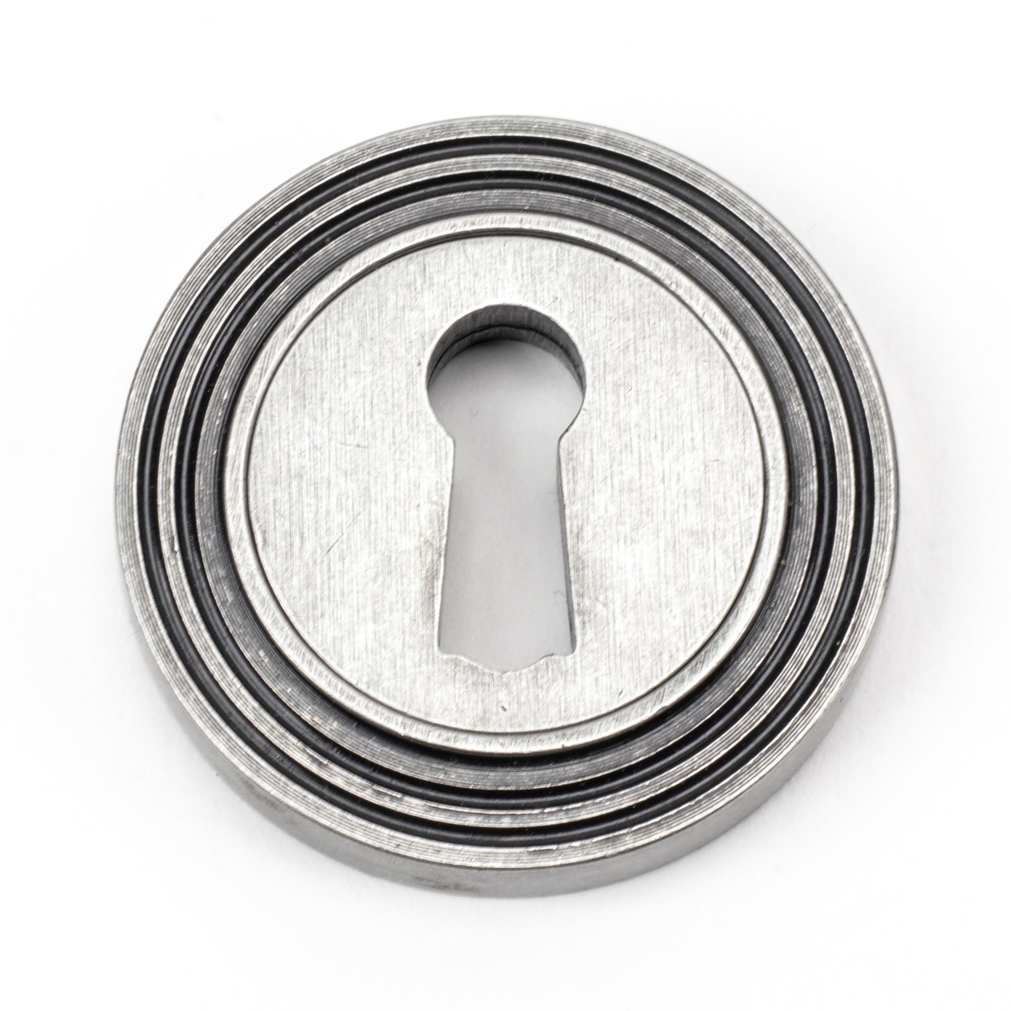 Pewter Round Escutcheon (Beehive)