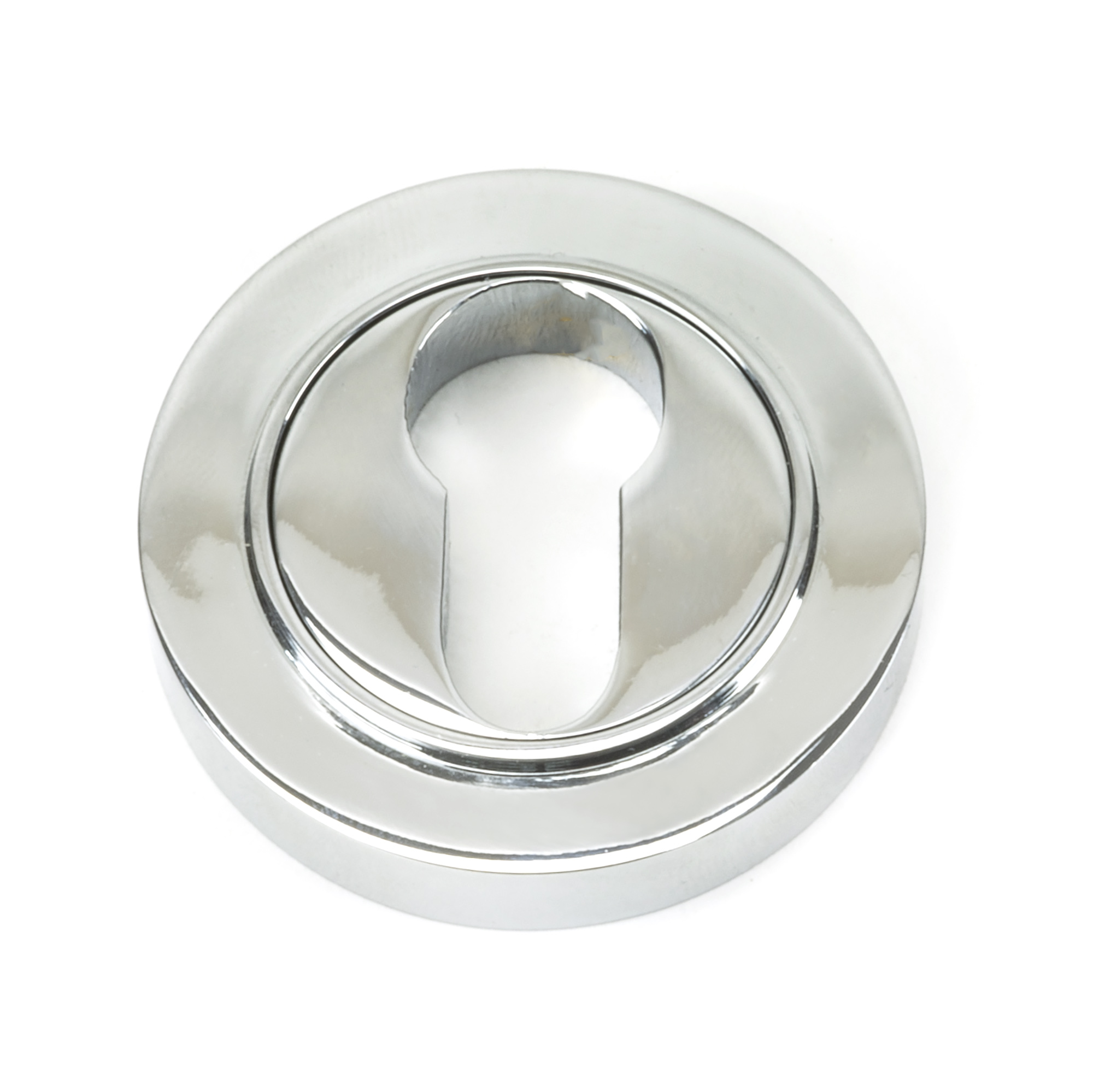 Polished Chrome Round Euro Escutcheon (Plain)