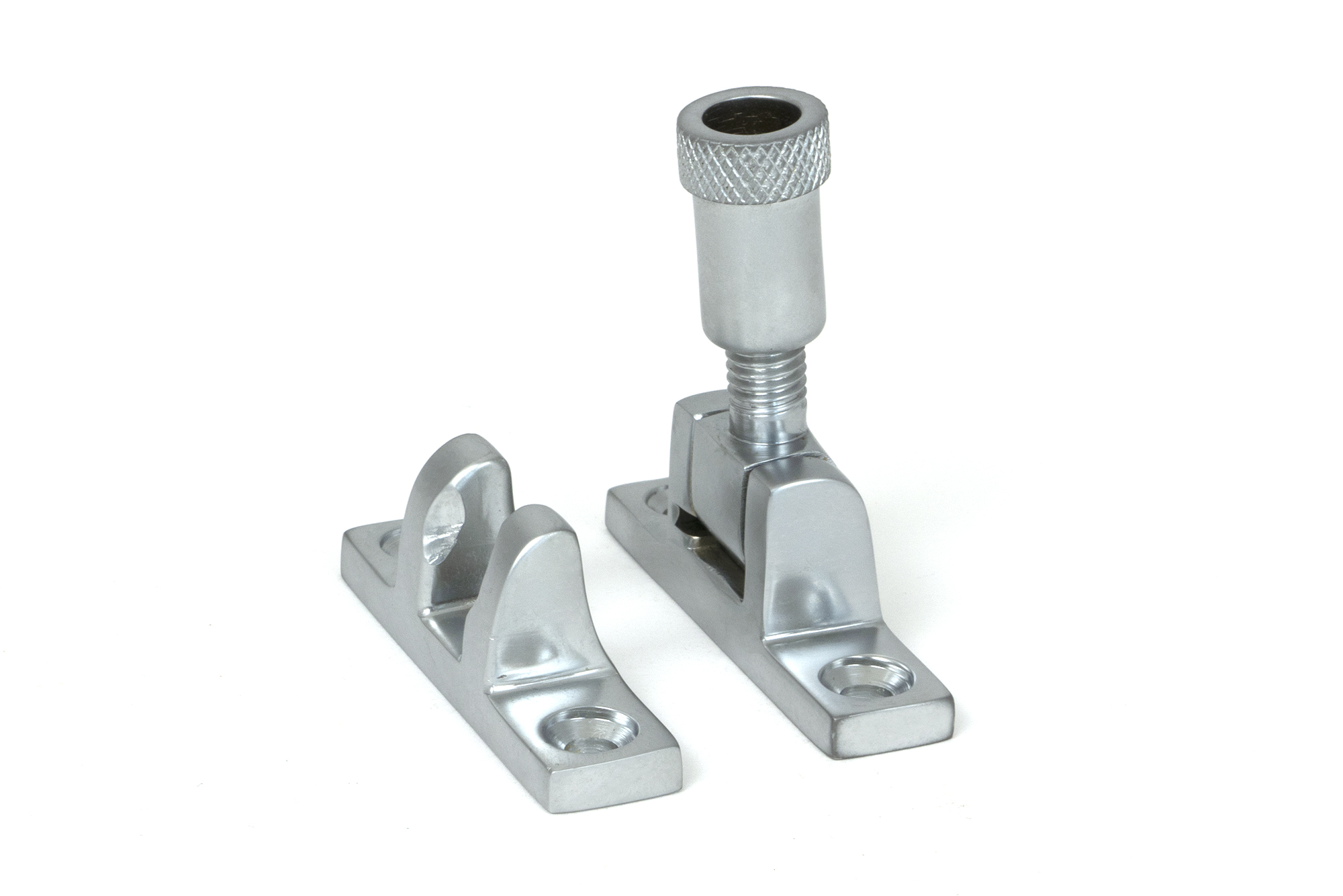 Satin Chrome Brompton Brighton Fastener - Narrow (Square)