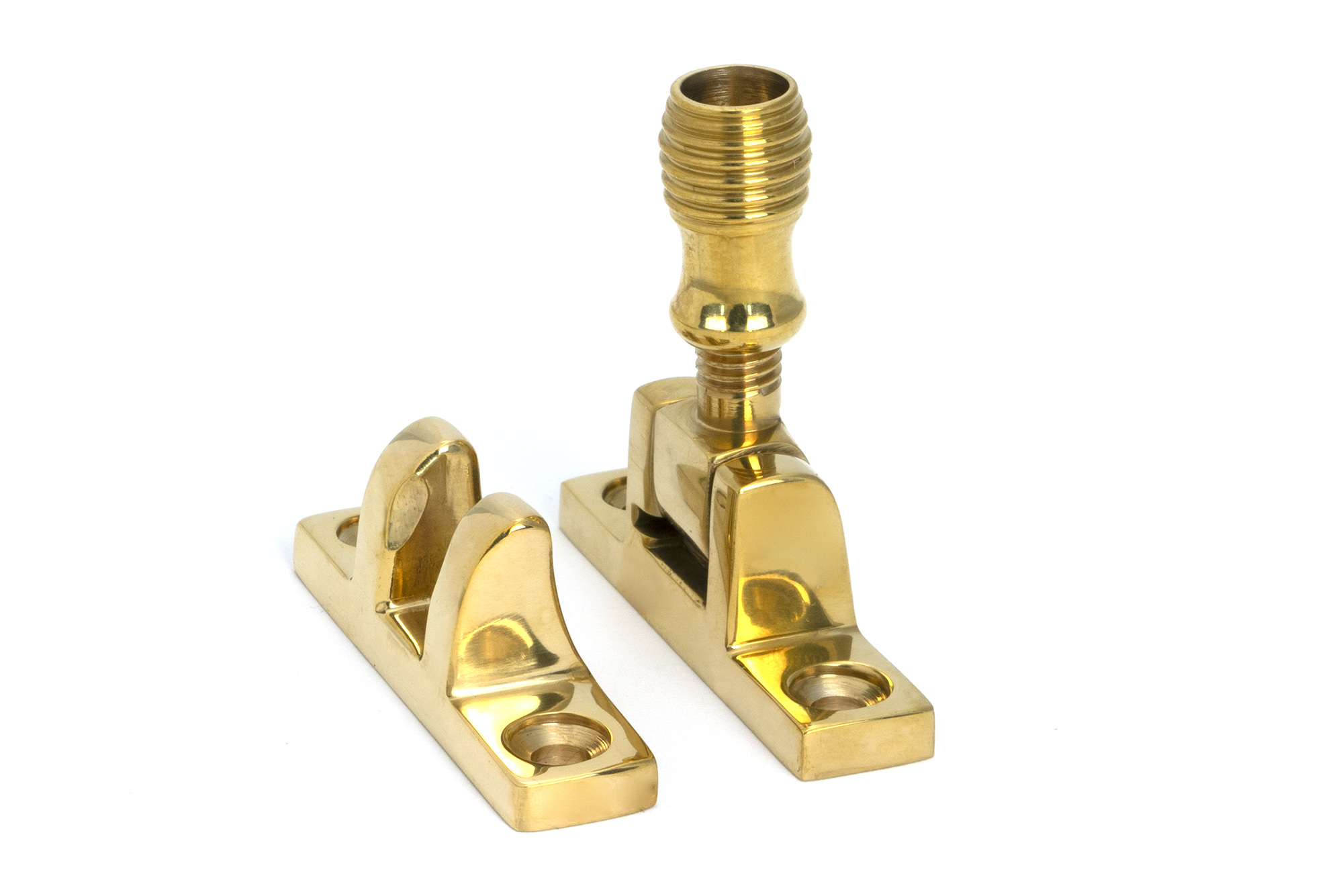 Polished Brass Beehive Brighton Fastener - Narrow (Square)