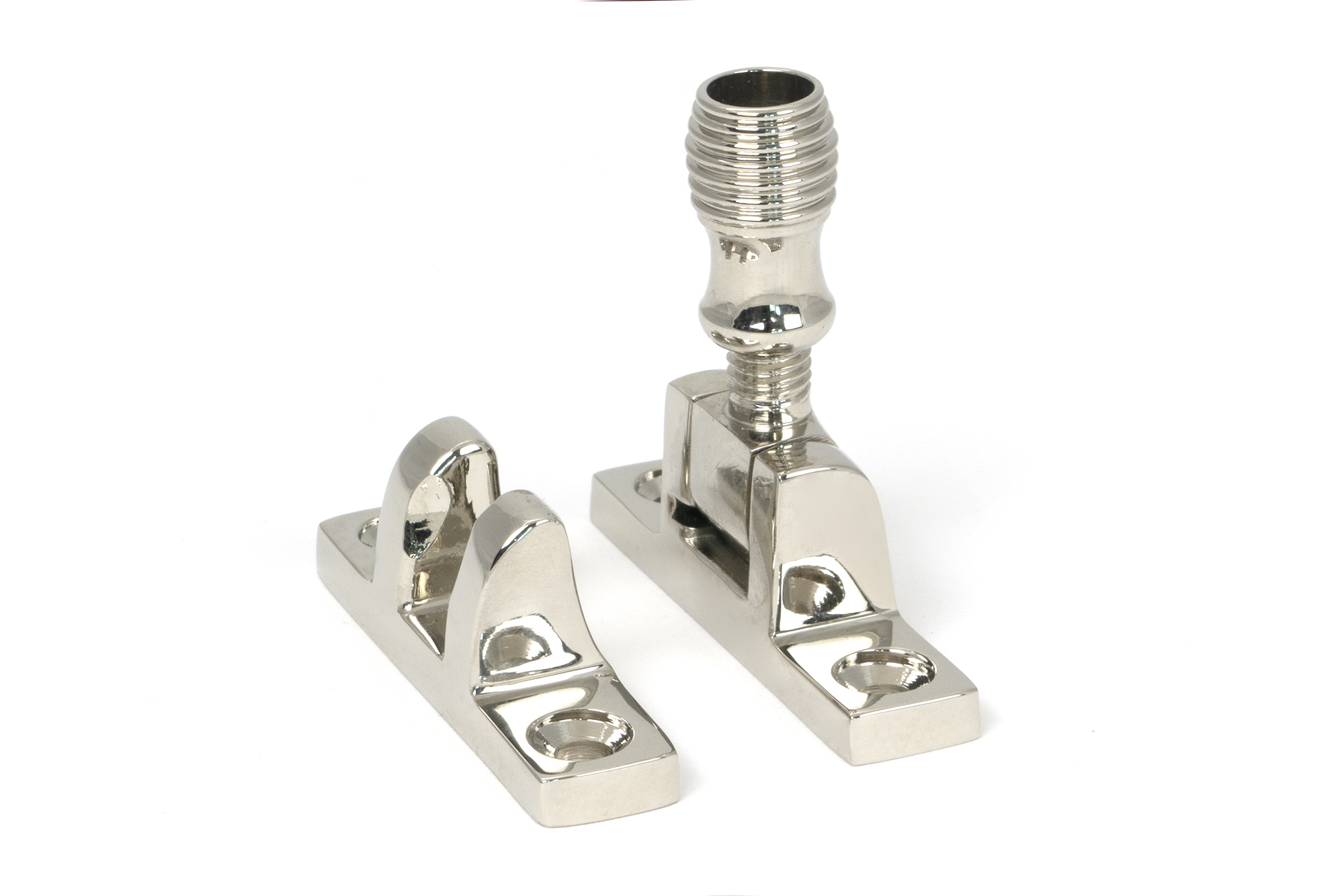Polished Nickel Beehive Brighton Fastener - Narrow (Square)