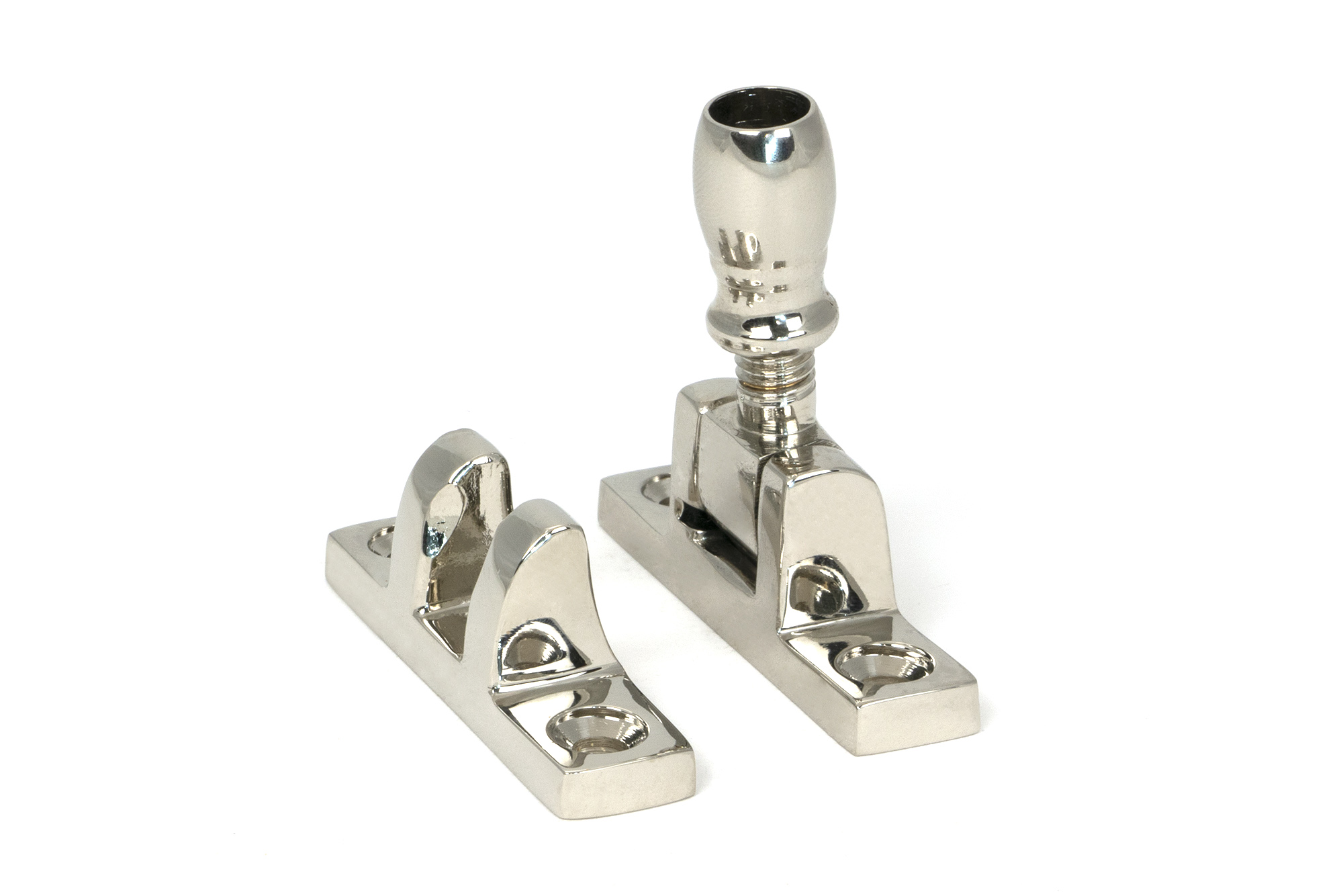 Polished Nickel Mushroom Brighton Fastener - Narrow (Square)