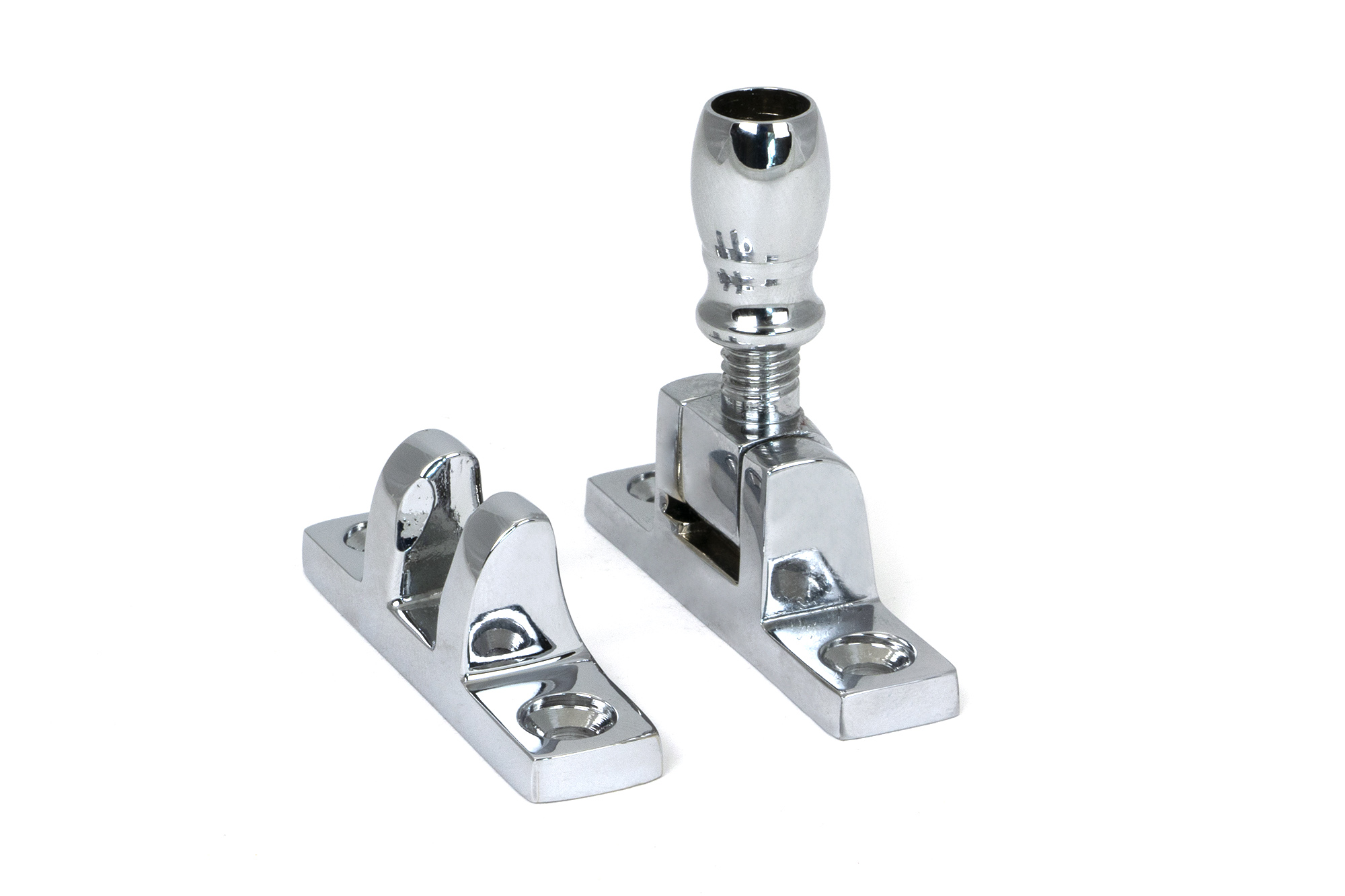 Polished Chrome Mushroom Brighton Fastener - Narrow (Square)