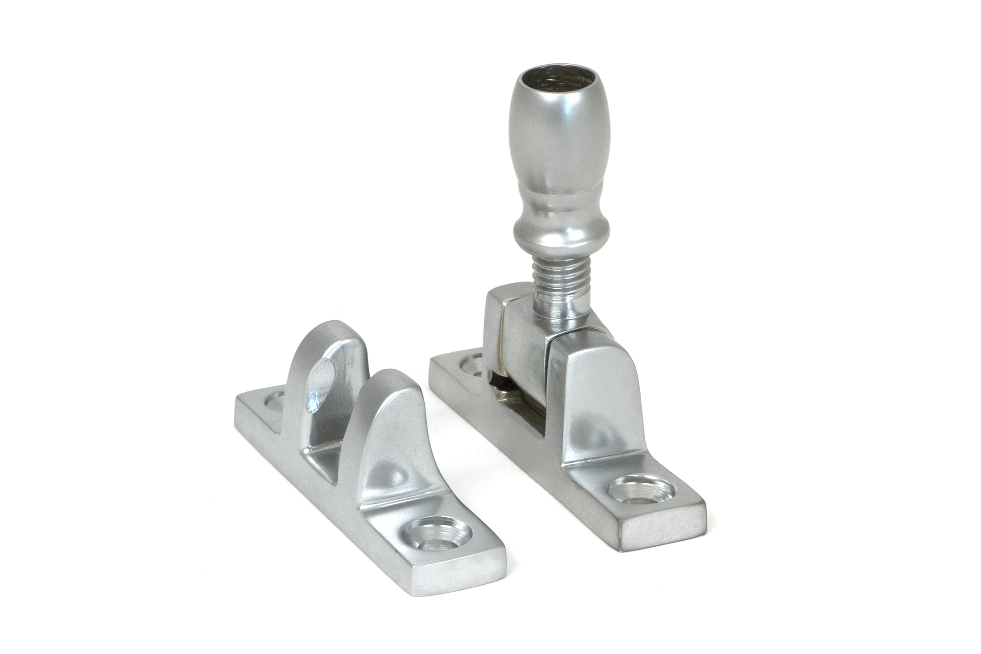 Satin Chrome Mushroom Brighton Fastener - Narrow (Square)