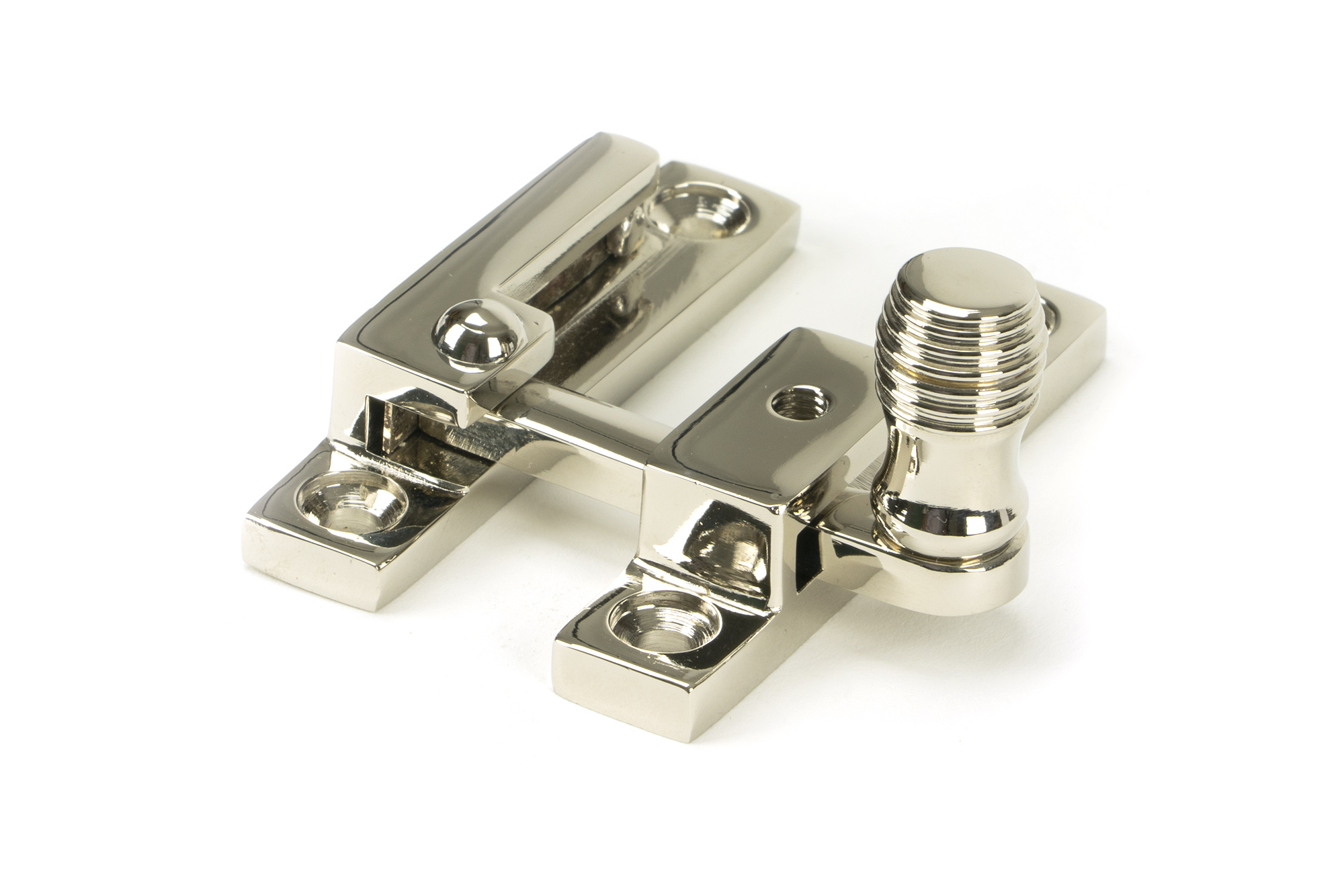 Polished Nickel Beehive Quadrant Fastener - Narrow