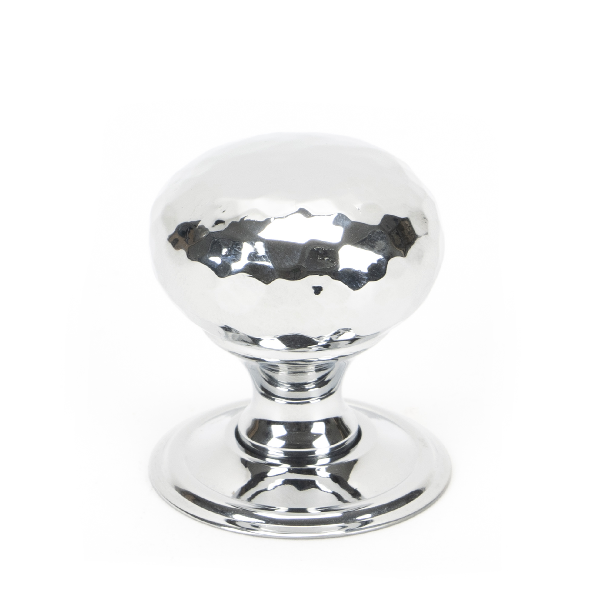 Polished Chrome Hammered Mushroom Cabinet Knob 32mm