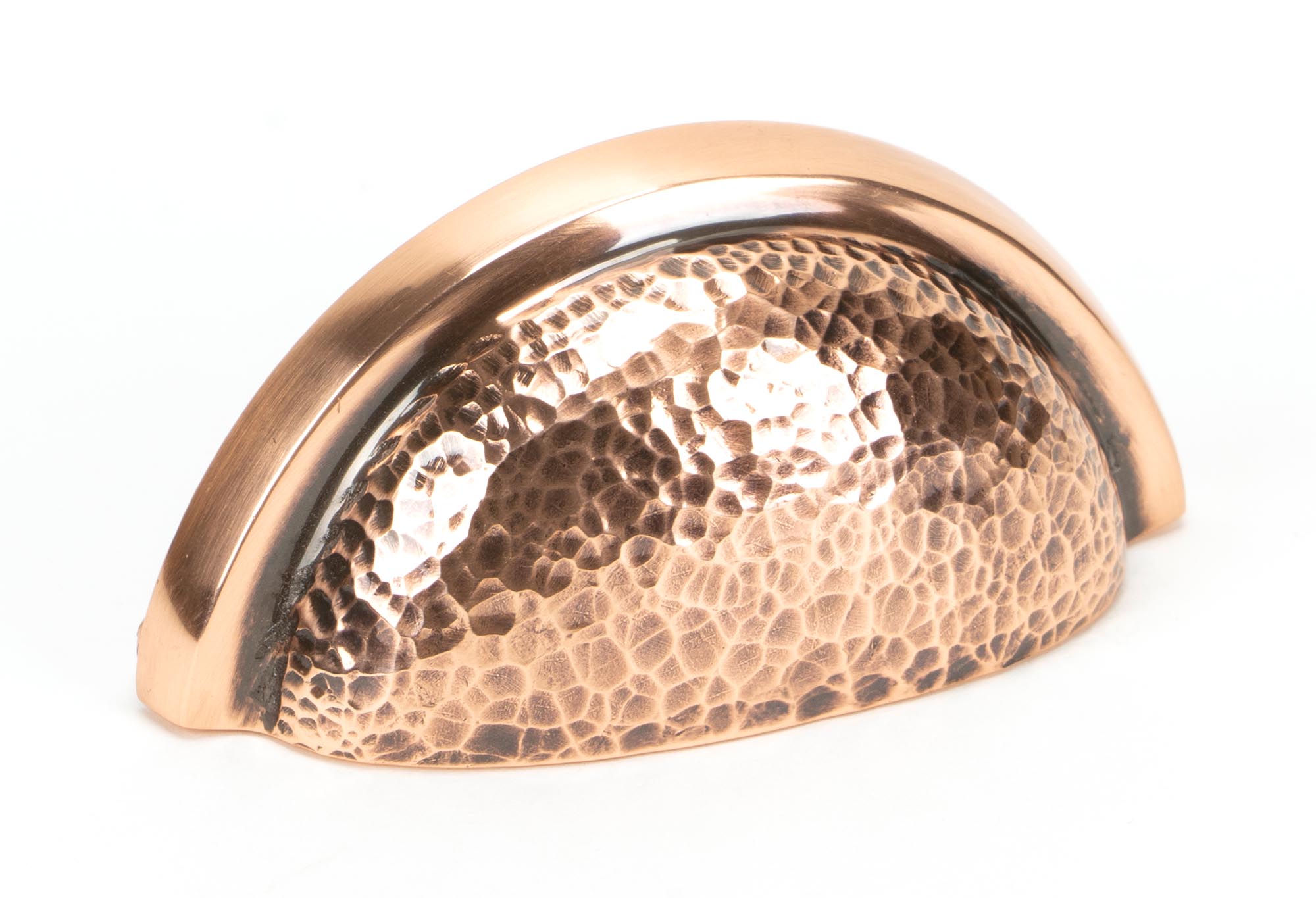 Polished Bronze Hammered Regency Concealed Drawer Pull