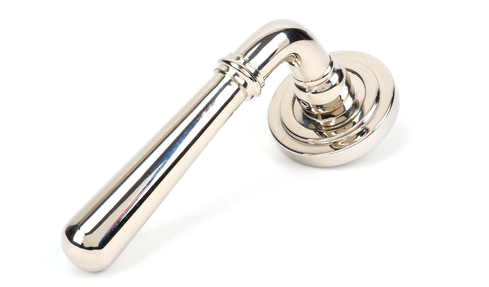 Polished Nickel Newbury Lever on Rose Set (Art Deco)
