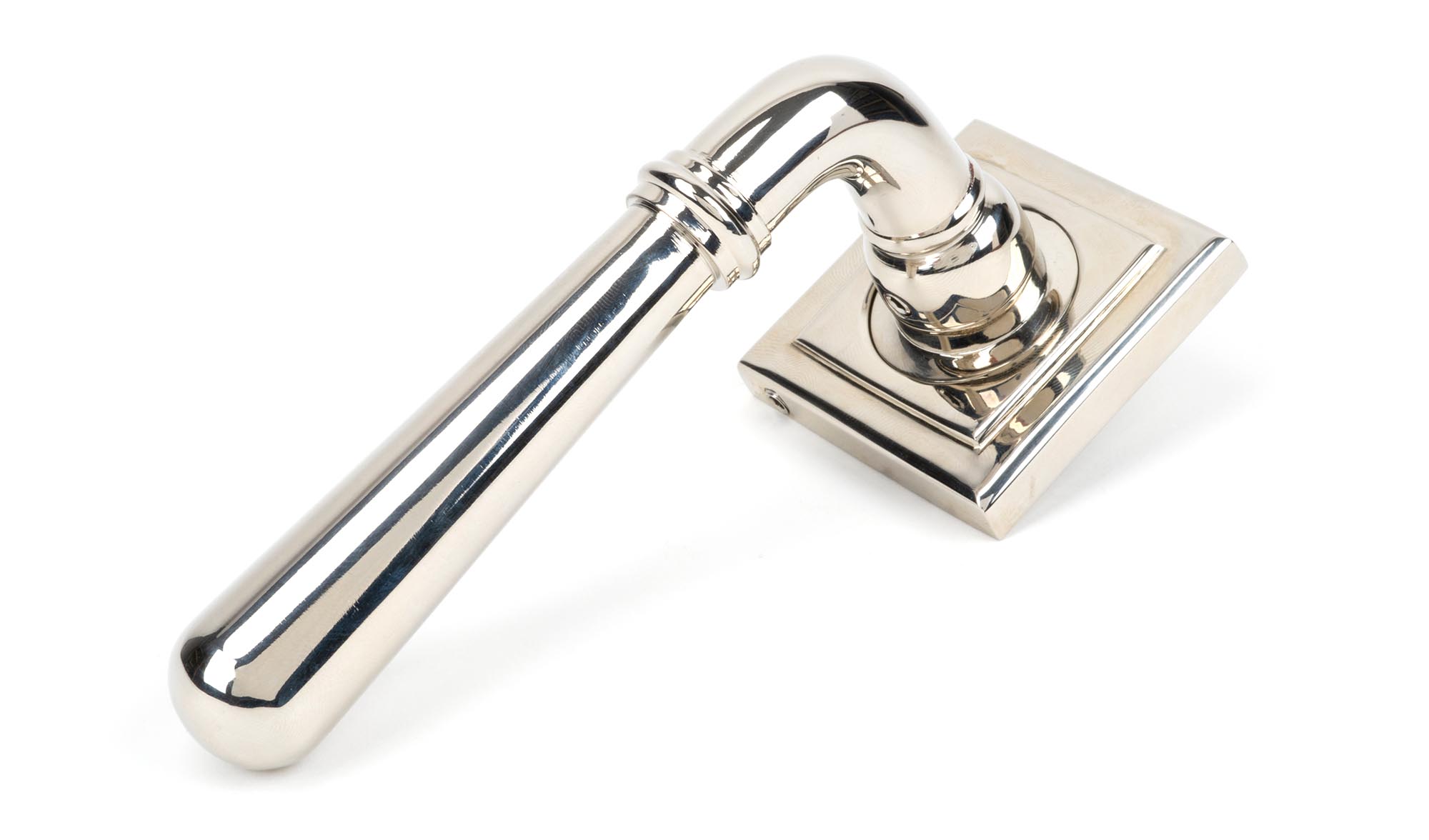 Polished Nickel Newbury Lever on Rose Set (Square)