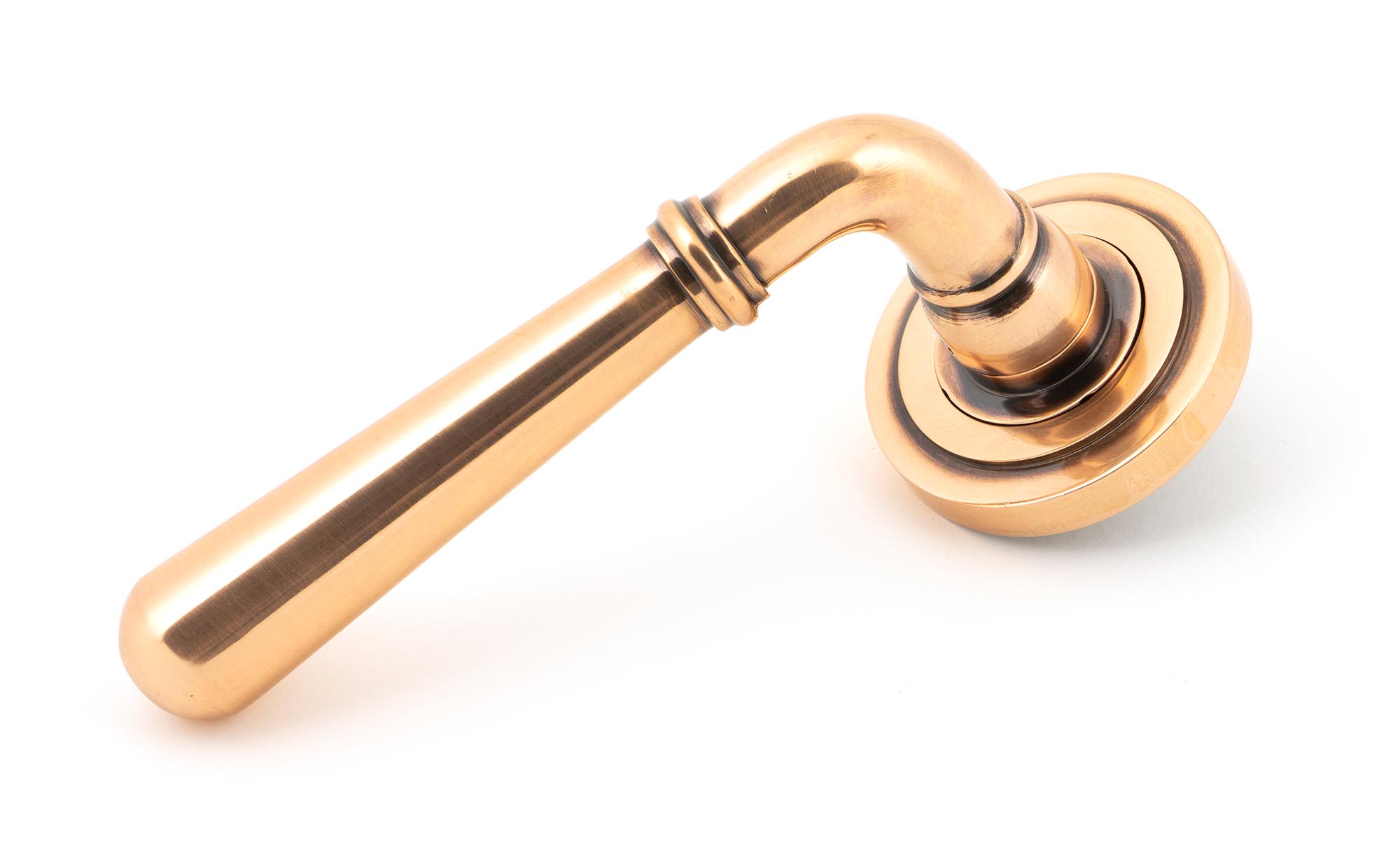 Polished Bronze Newbury Lever on Rose Set (Art Deco)