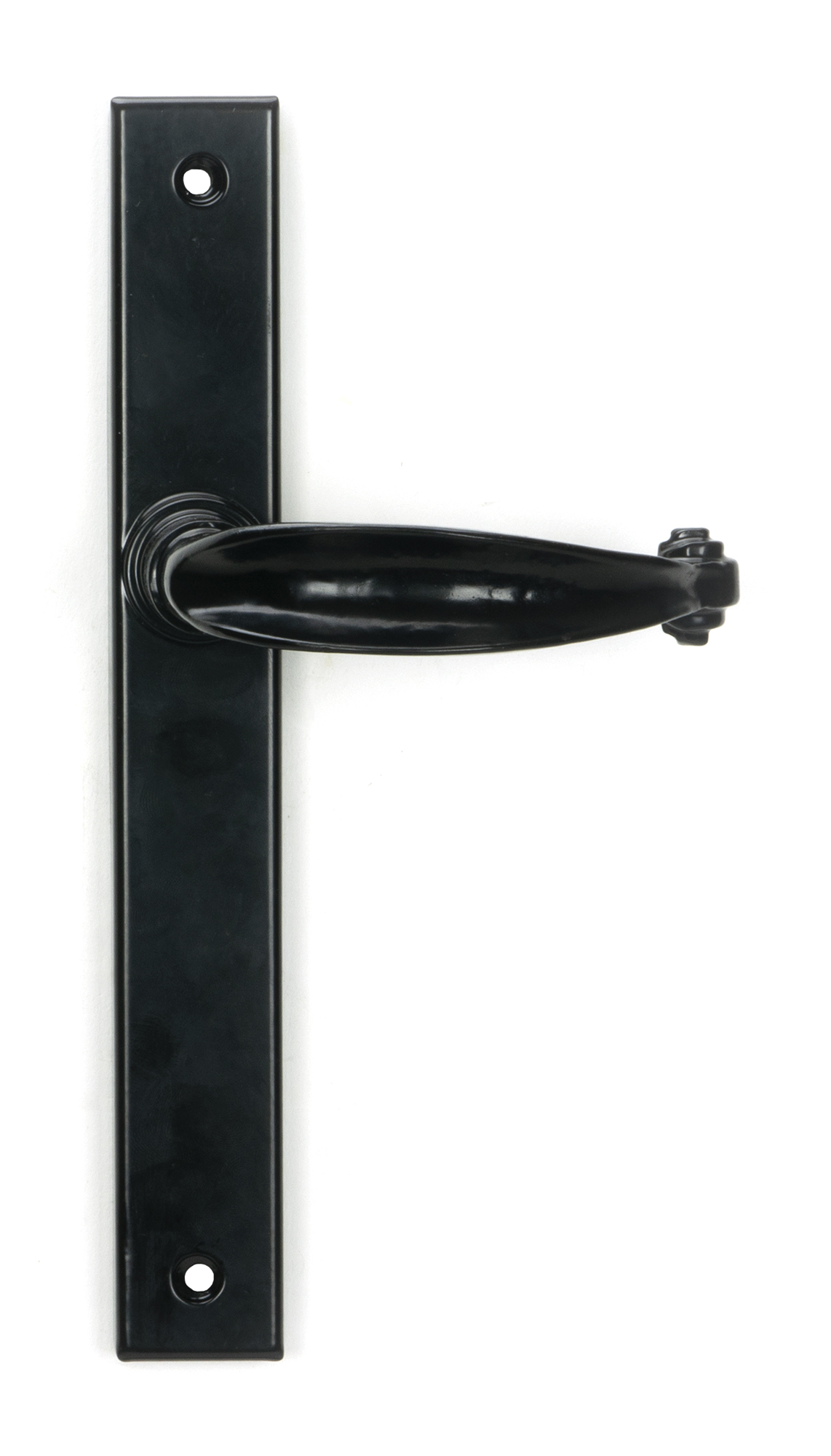 Black Cottage Slimline Lever Espag. Latch Set