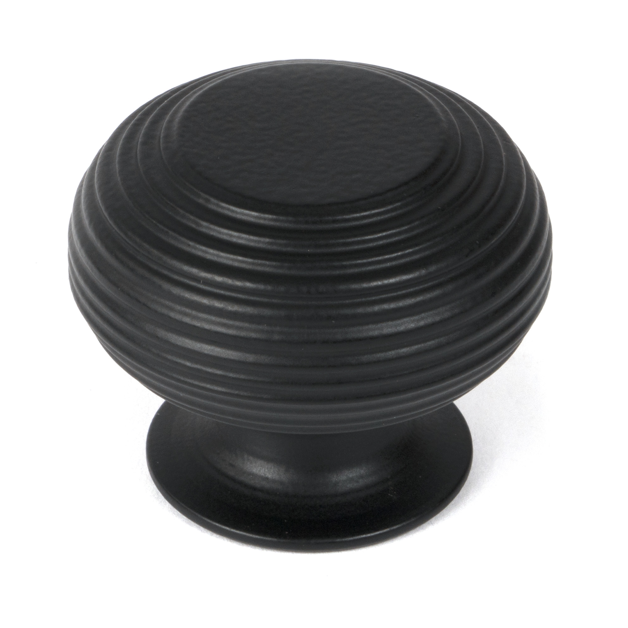 Matt Black Beehive Cabinet Knob 40mm