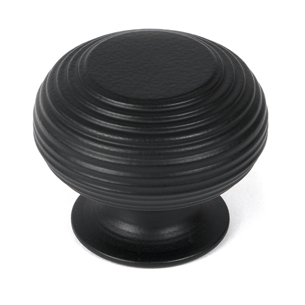 Matt Black Beehive Cabinet Knob 40mm