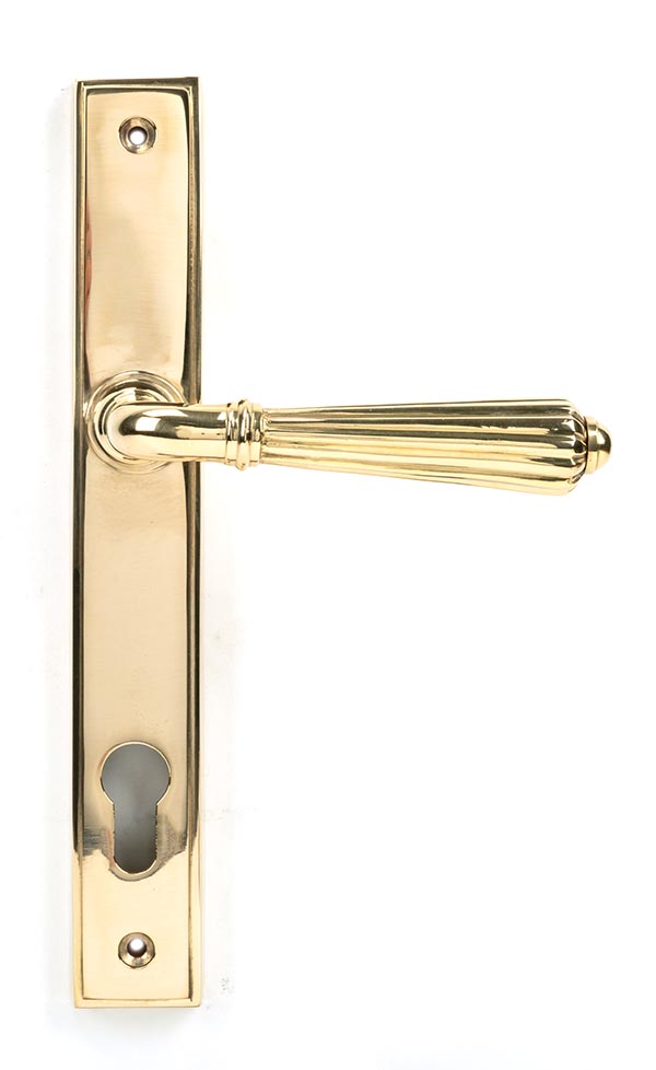 Polished Brass Hinton Slimline Lever Espag. Lock Set