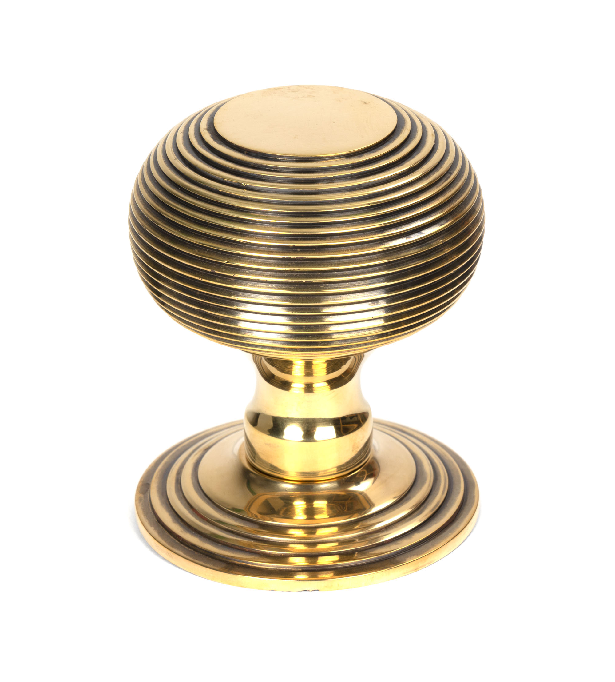 Aged Brass Beehive Centre Door Knob