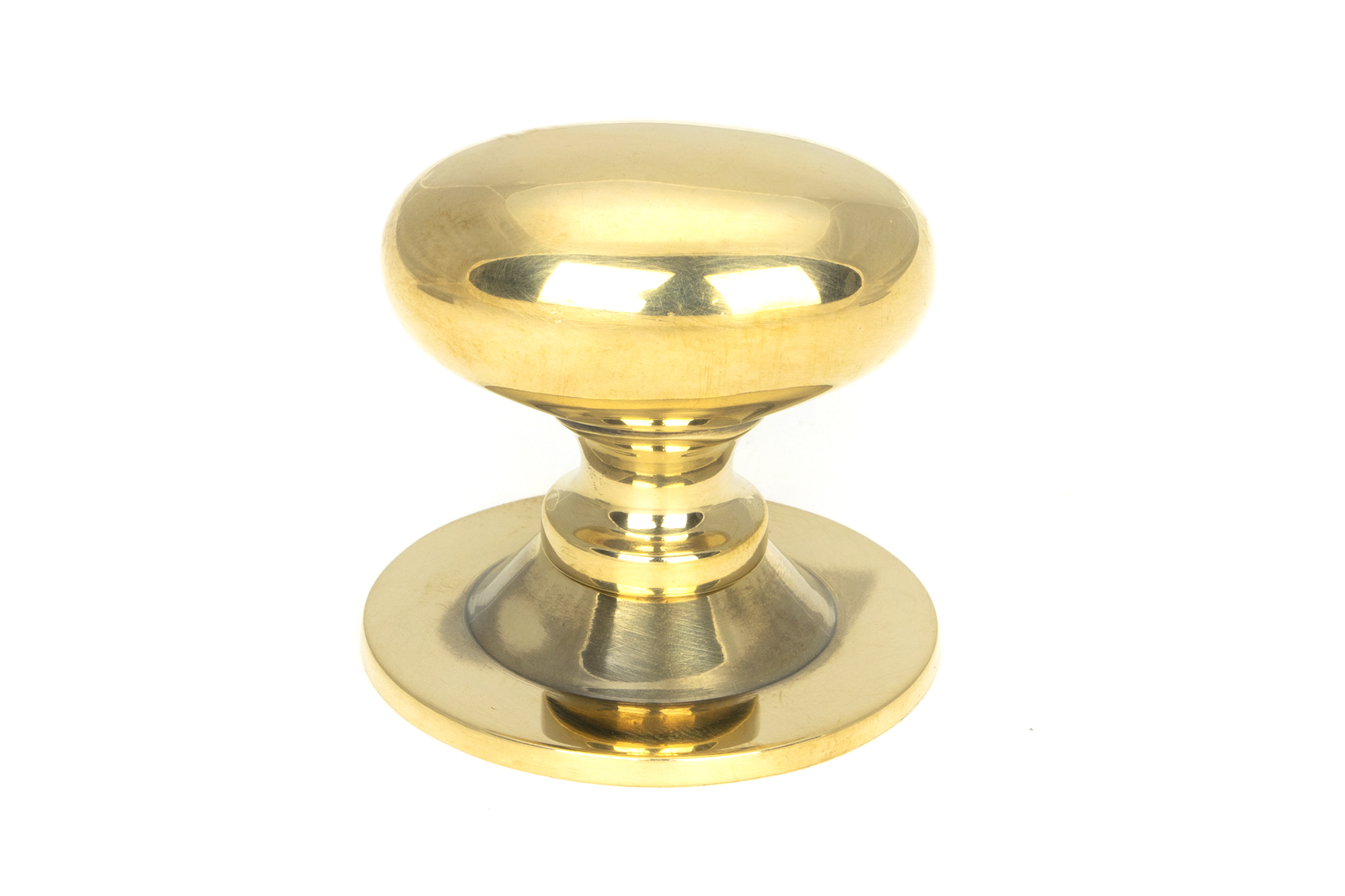 Aged Brass Oval Cabinet Knob 33mm