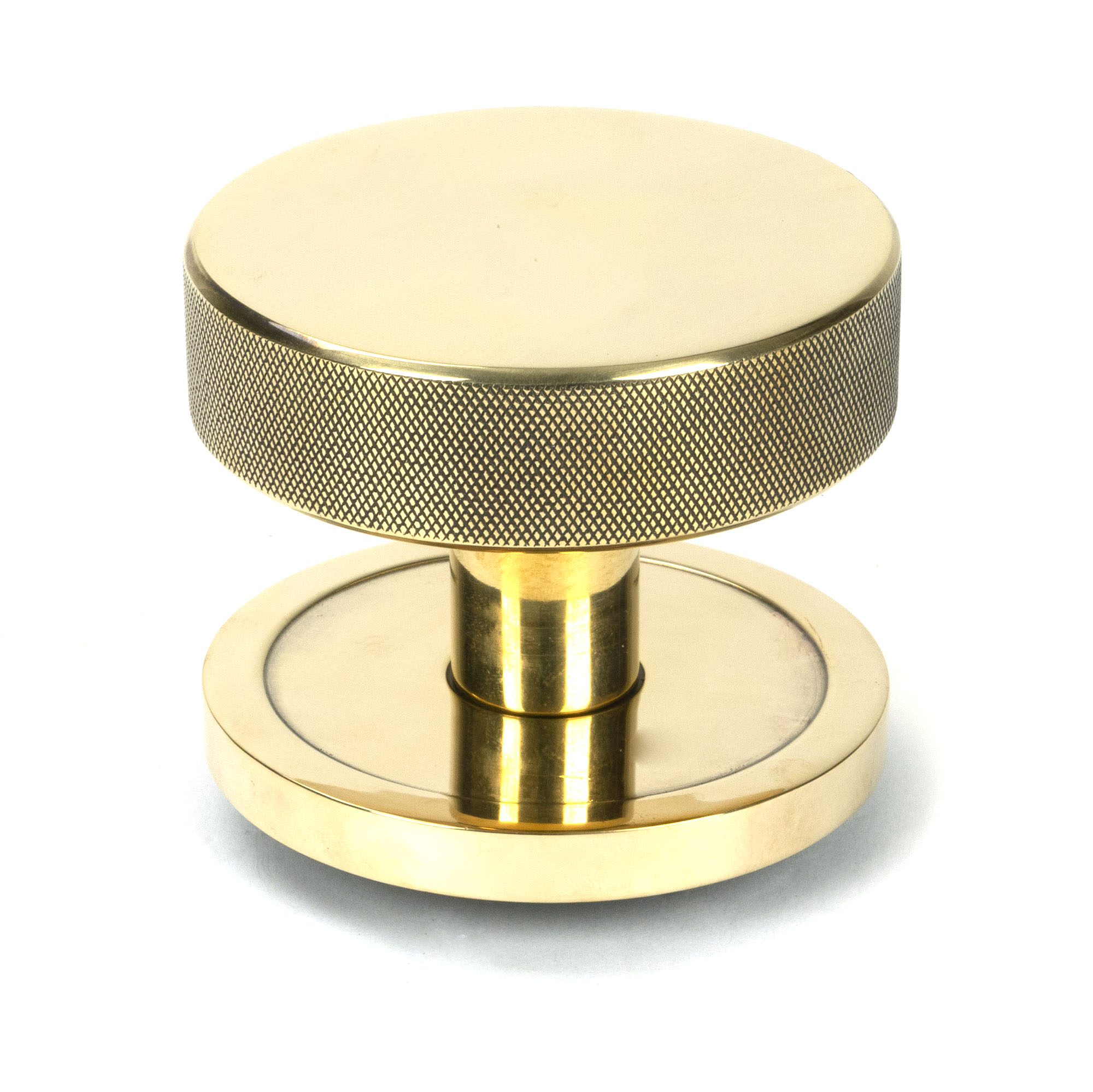 Aged Brass Brompton Centre Door Knob (Plain)