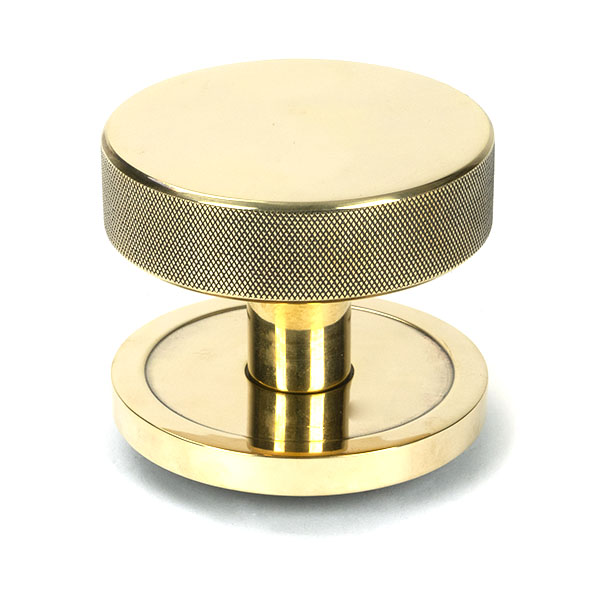 Aged Brass Brompton Centre Door Knob (Plain)