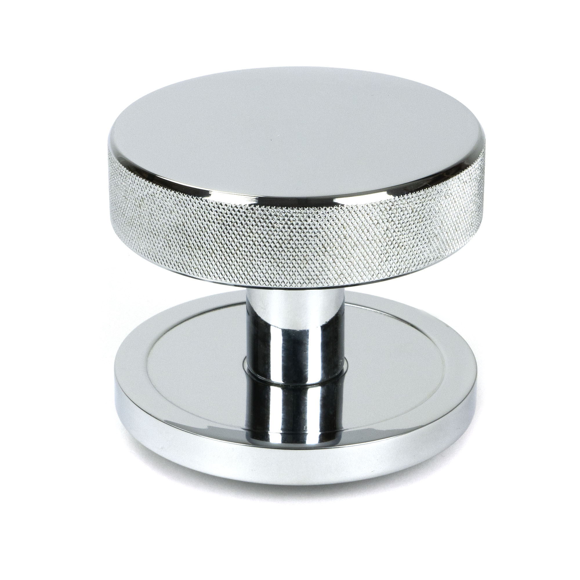 Polished Chrome Brompton Centre Door Knob (Plain)