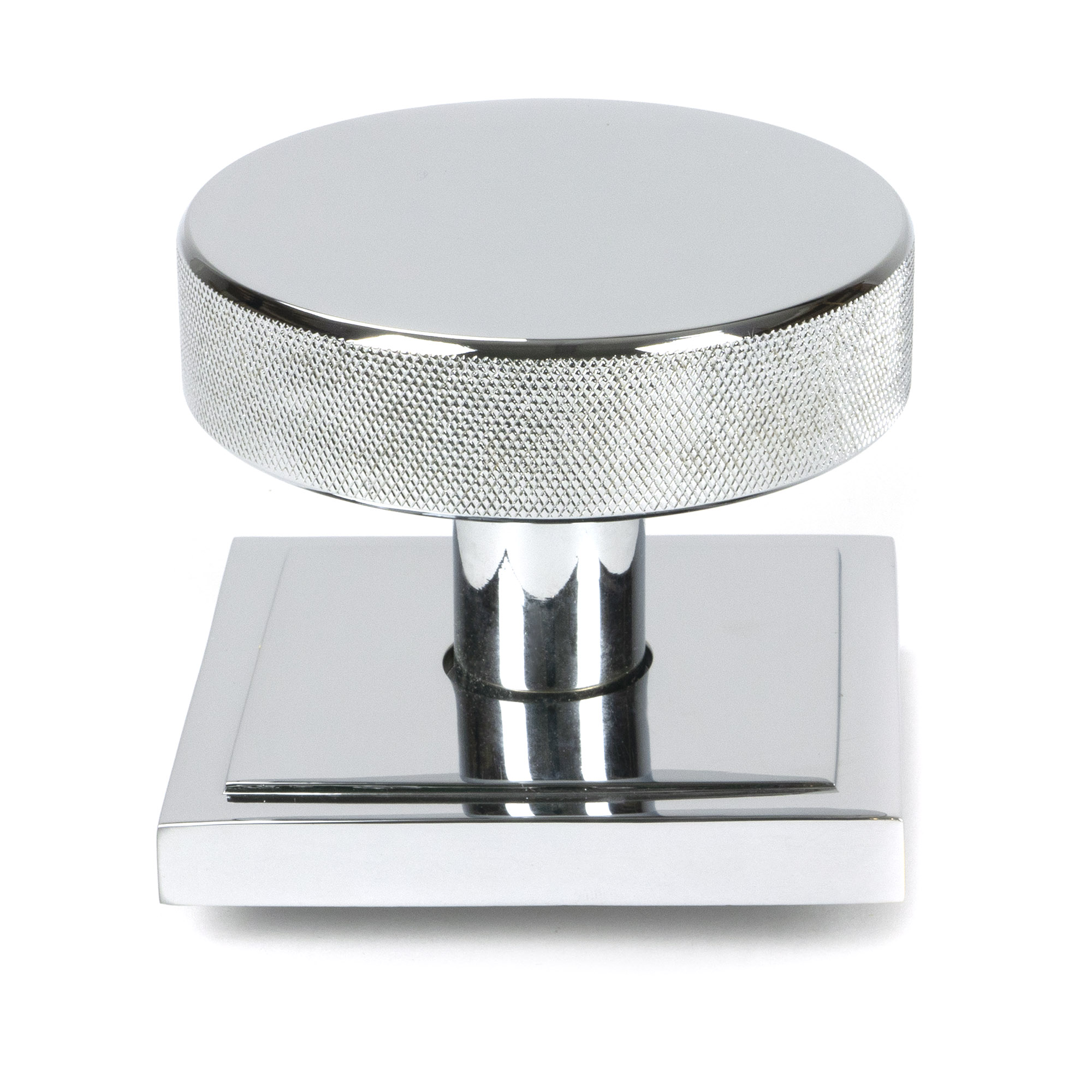 Polished Chrome Brompton Centre Door Knob (Square)