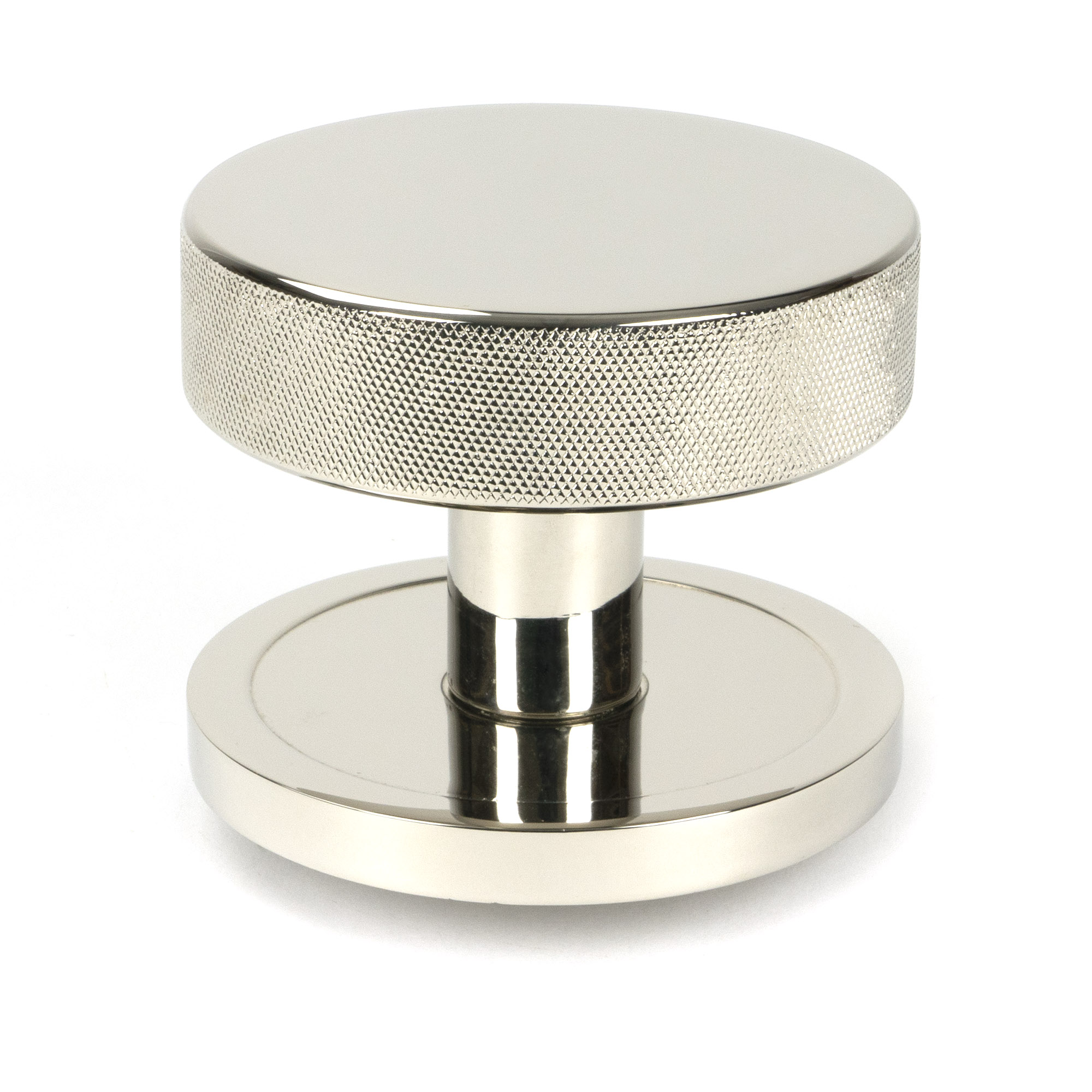 Polished Nickel Brompton Centre Door Knob (Plain)