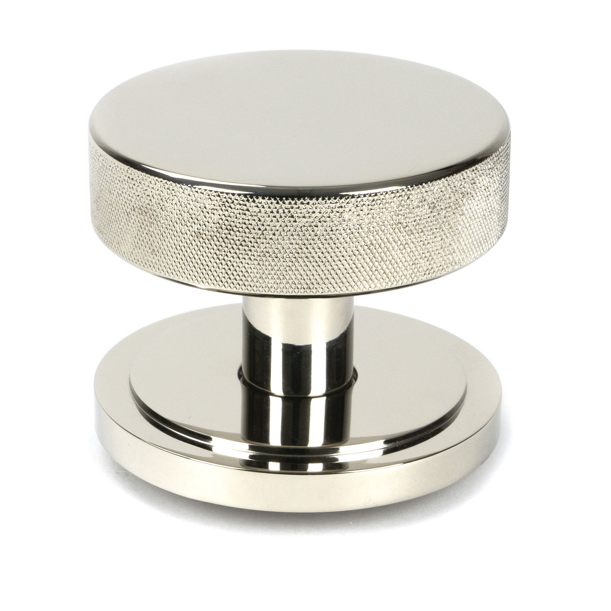 Polished Nickel Brompton Centre Door Knob (Art Deco)