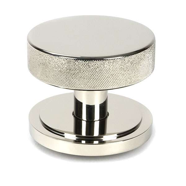 Polished Nickel Brompton Centre Door Knob (Art Deco)