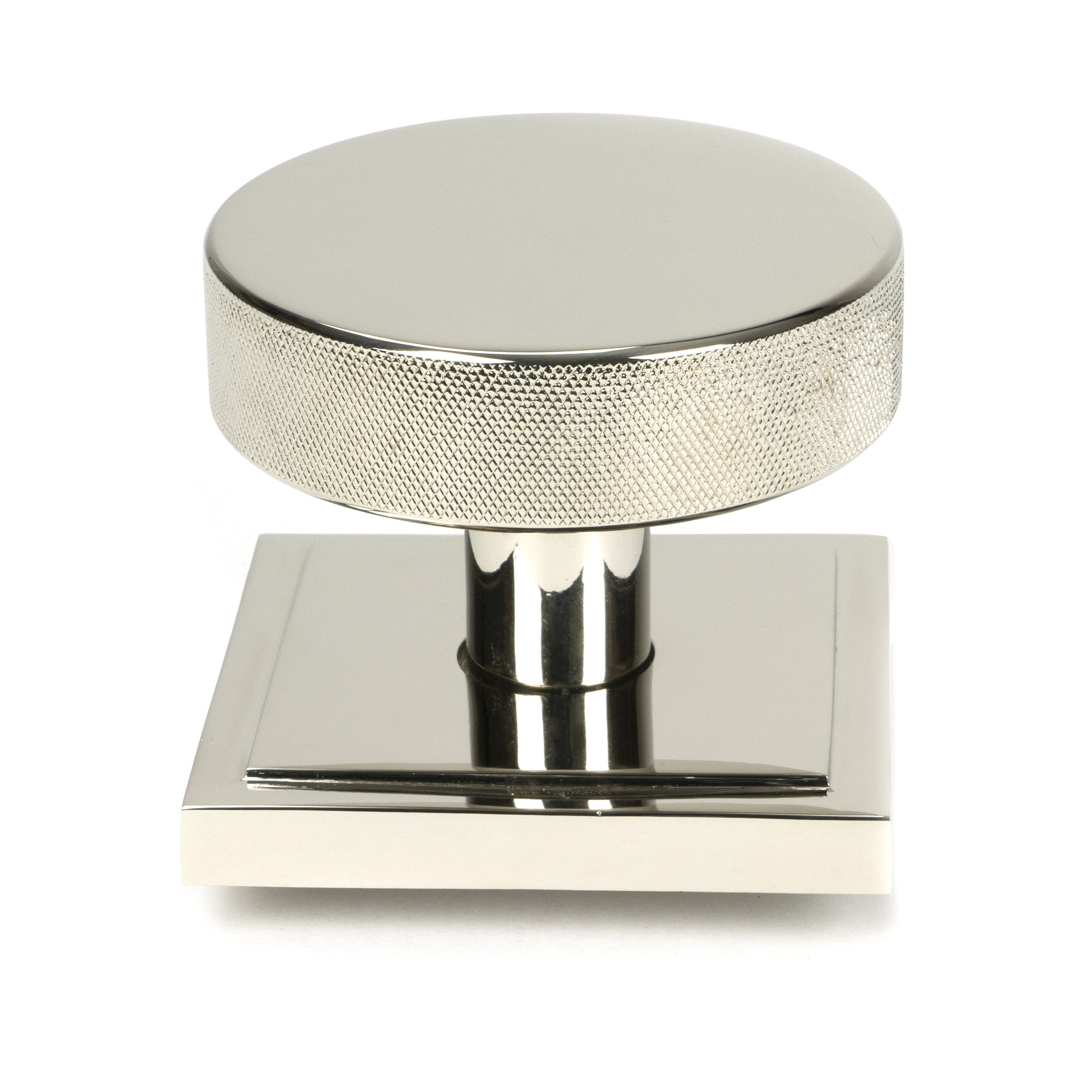Polished Nickel Brompton Centre Door Knob (Square)