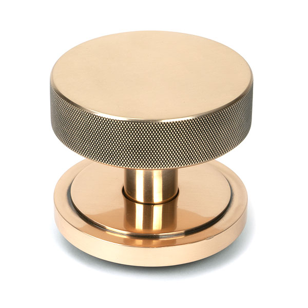 Polished Bronze Brompton Centre Door Knob (Art Deco)