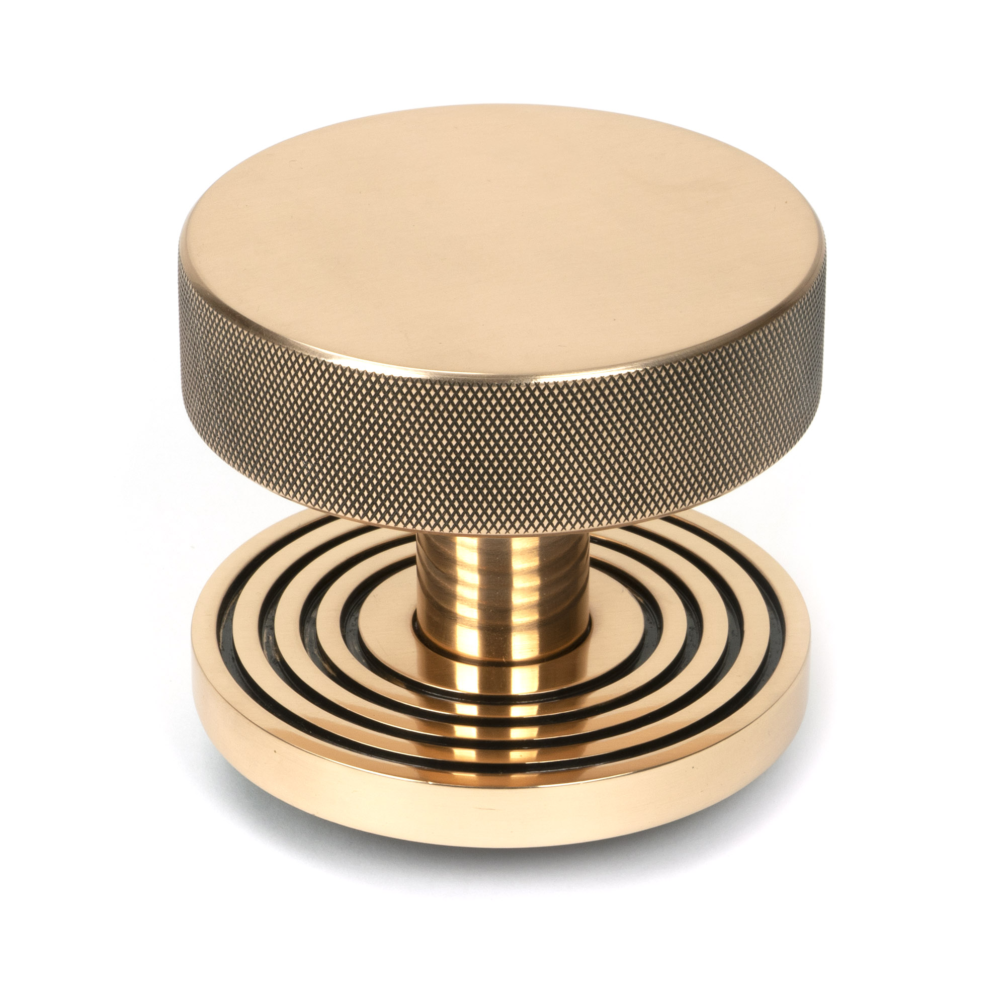 Polished Bronze Brompton Centre Door Knob (Beehive)